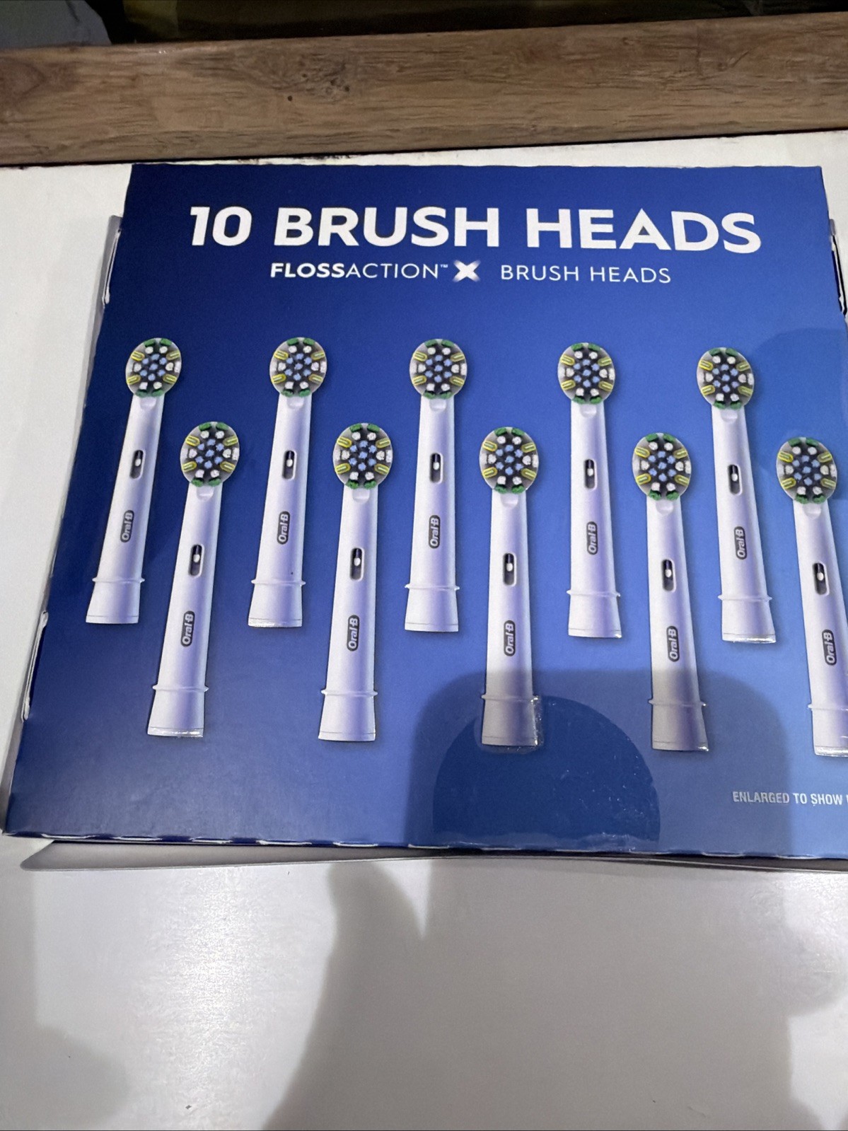 Oral-B FlossAction Replacement Brush Heads (10) New Open Damaged Box X-shaped