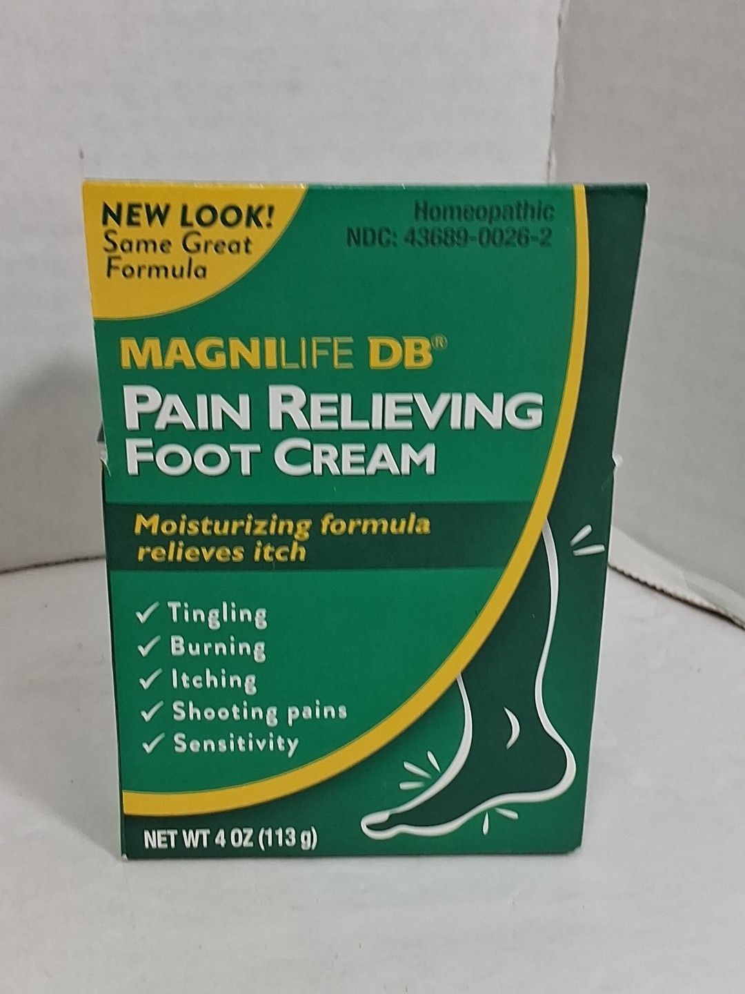 2 Pk Magnilife DB Pain Relieving Foot Cream Homeopathic Moisturizing 4 oz New