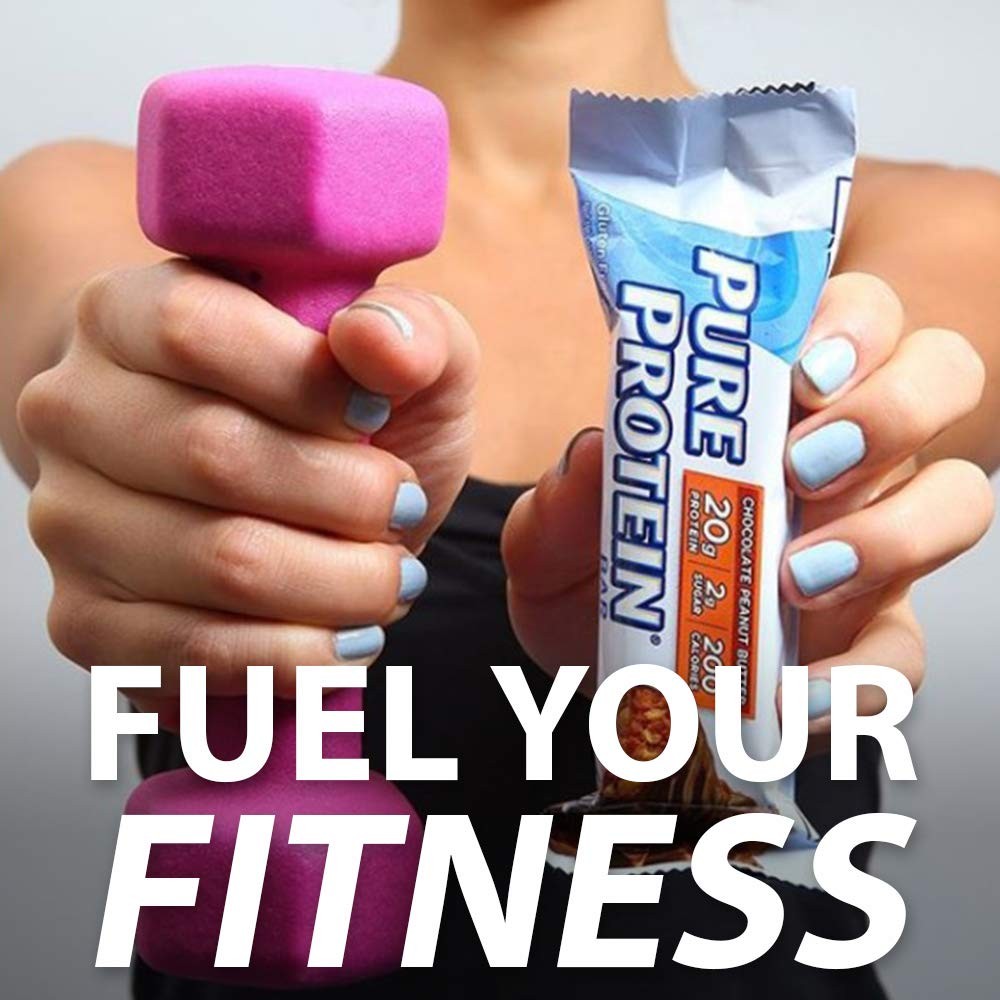 Pure Protein Variety Pack Bars, 20g-21g 18 Count (Pack of 1), Brown