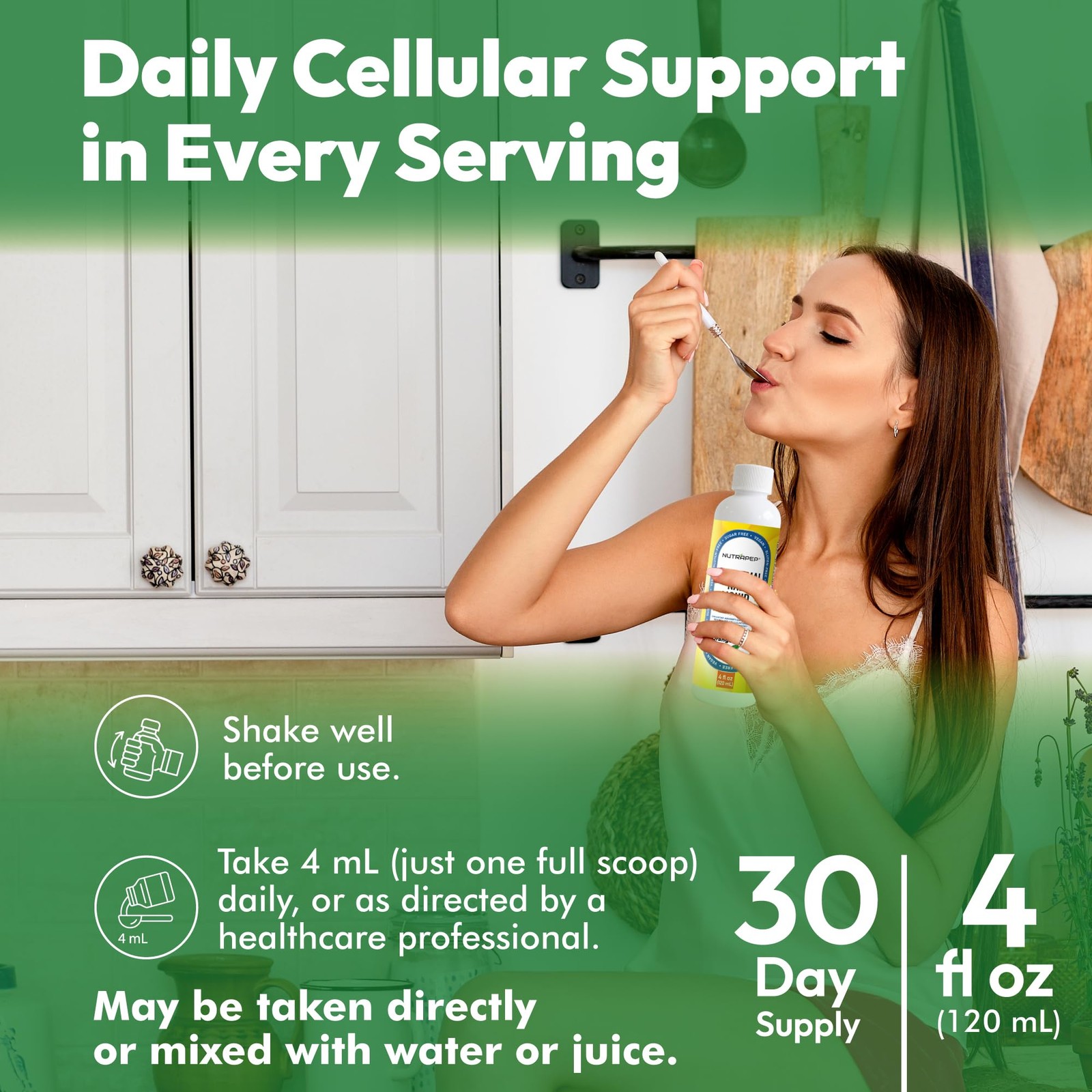 NutraPep Liposomal NAD+ Liquid Supplement with 4 Fl Oz (Pack of 1)