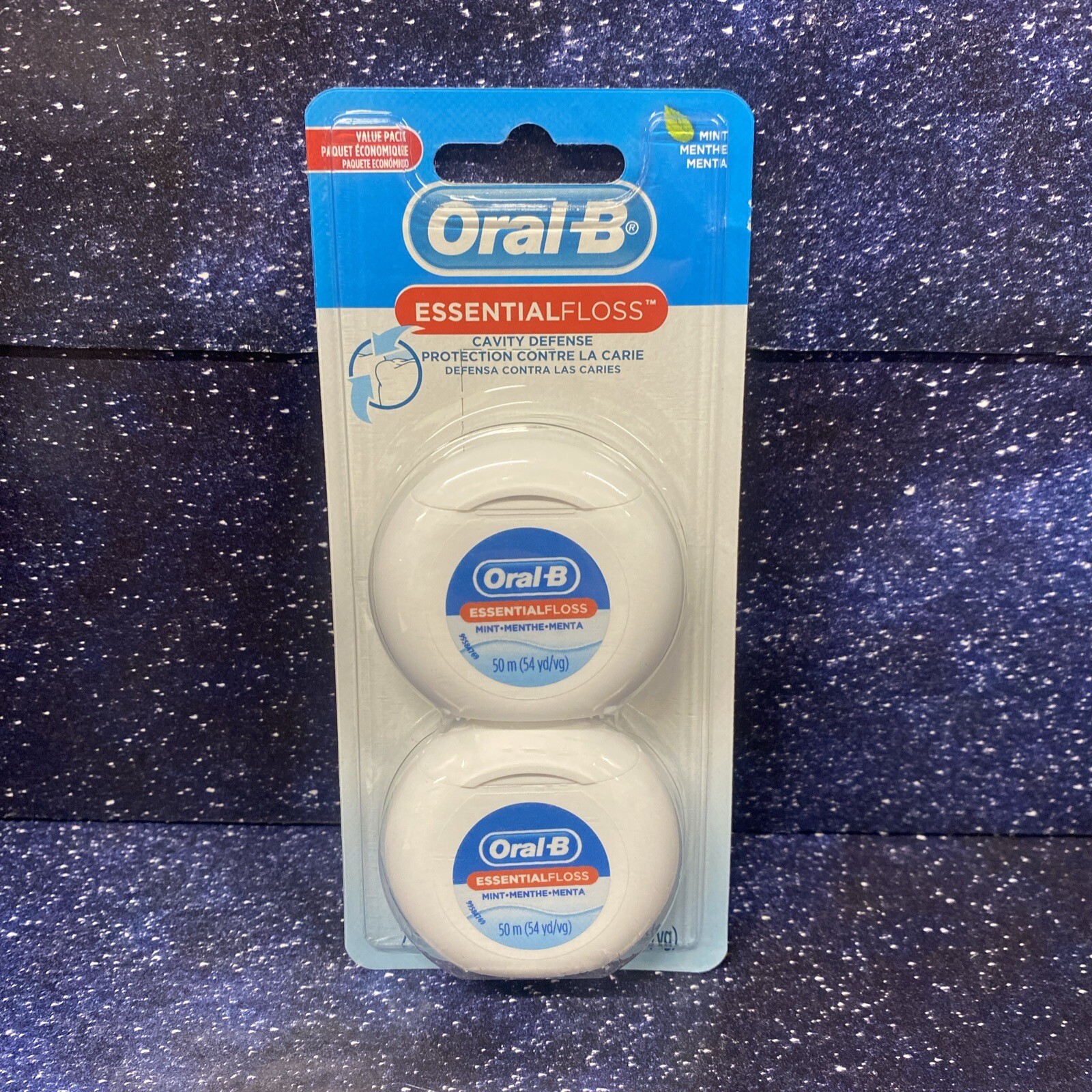 Pack Of 2 Oral-B Cavity Defense Essential Floss, Mint – New – Free Shipping