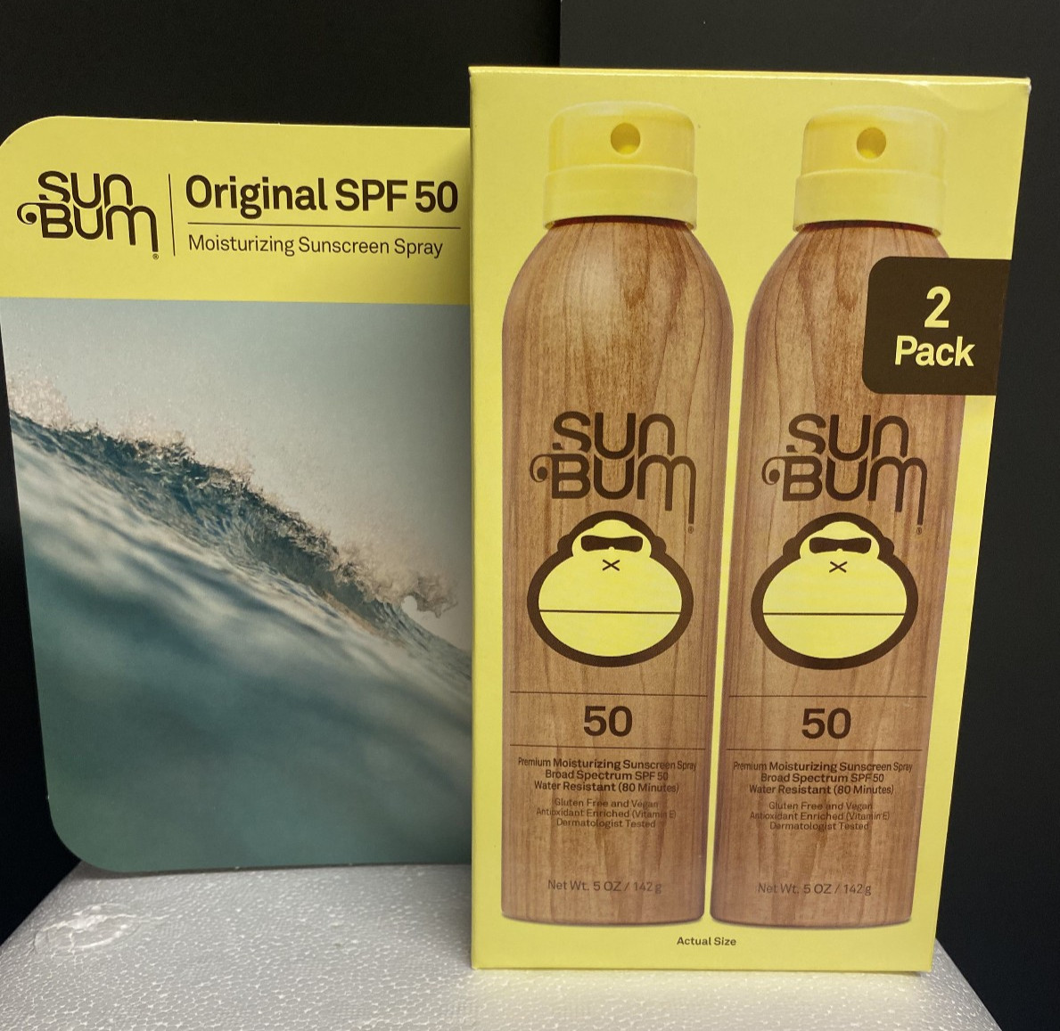 SUN BUM SPF 50 Sunscreen Spray 2 Pack 5oz Each Exp 12/2027 BRAND NEW!