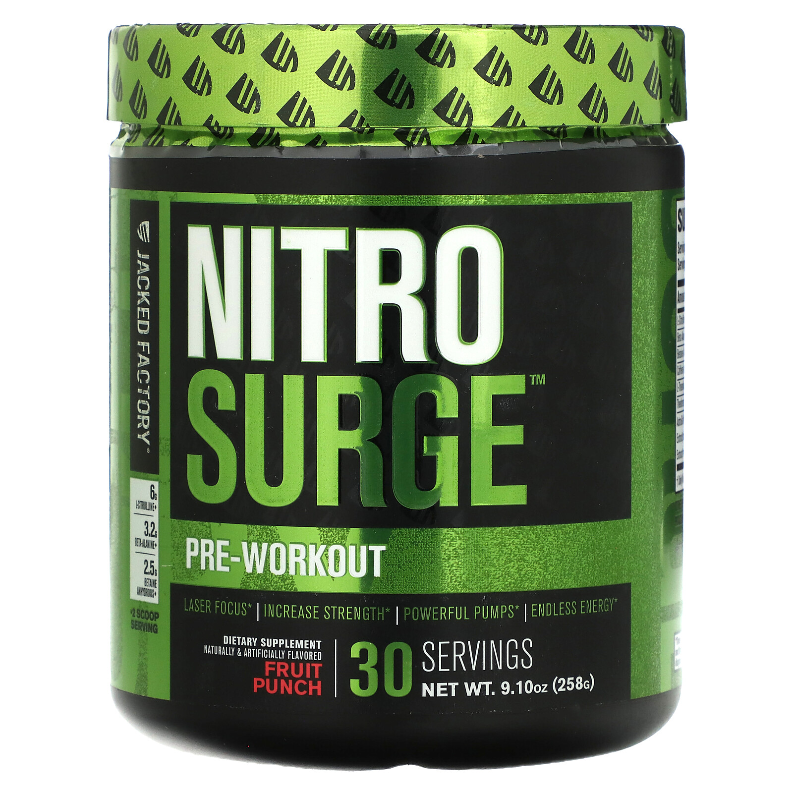 Nitro Surge, Pre-Workout, Fruit Punch, 9.10 oz (258 g)
