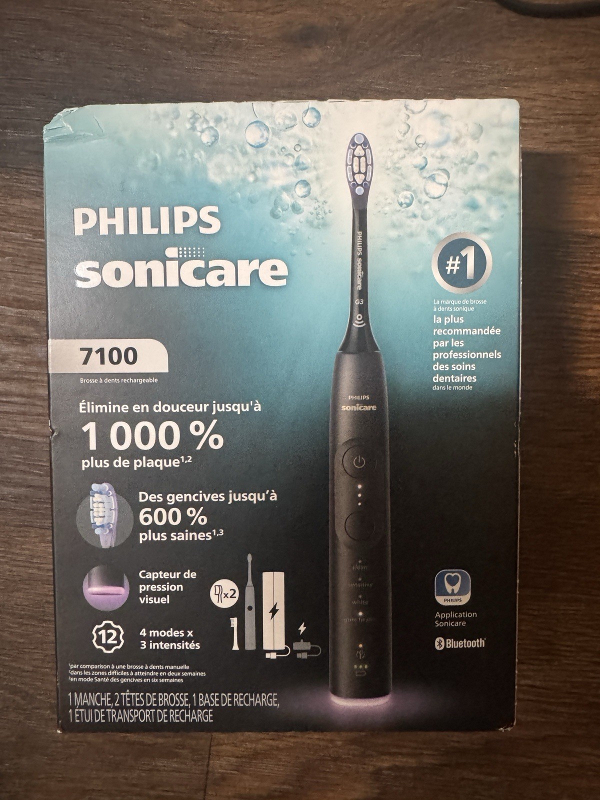 Philips Sonicare 7100 Black Rechargeable Toothbrush Bluetooth Case HX7421/06