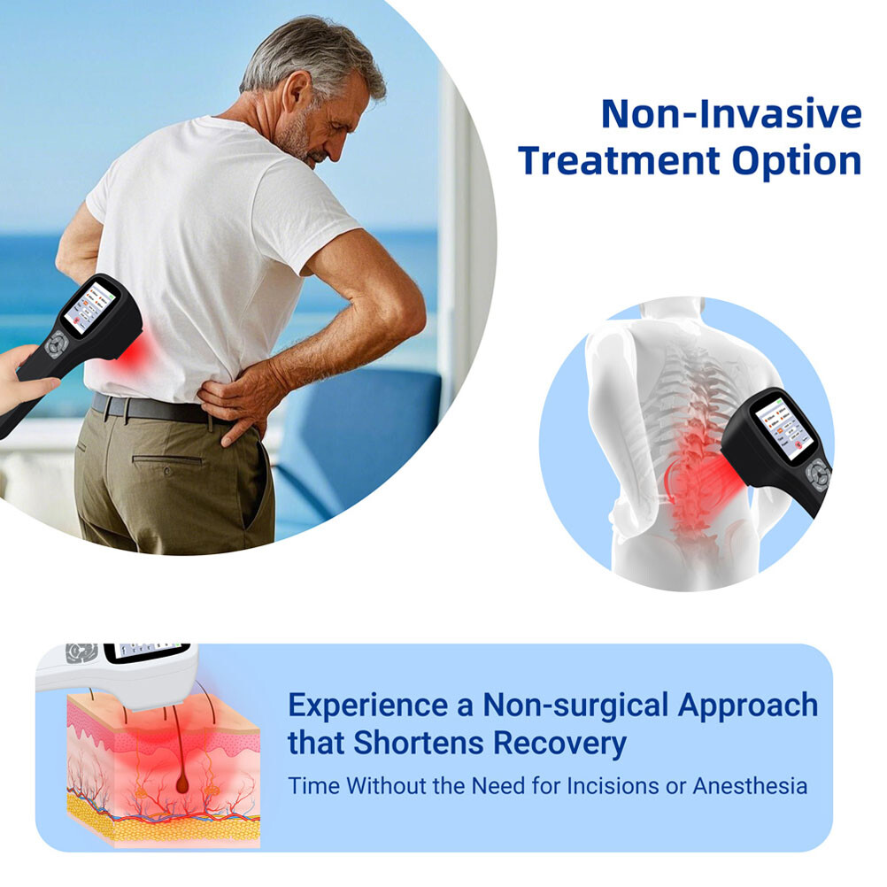 Touchscreen 2.5W Cold Laser Therapy Device For Pain Relief 650+808nm+905nm+980nm