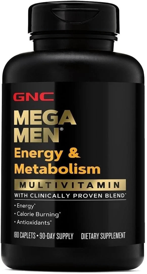 GNC Mega Men Energy and Metabolism Multivitamin Caplets, 180 ct.