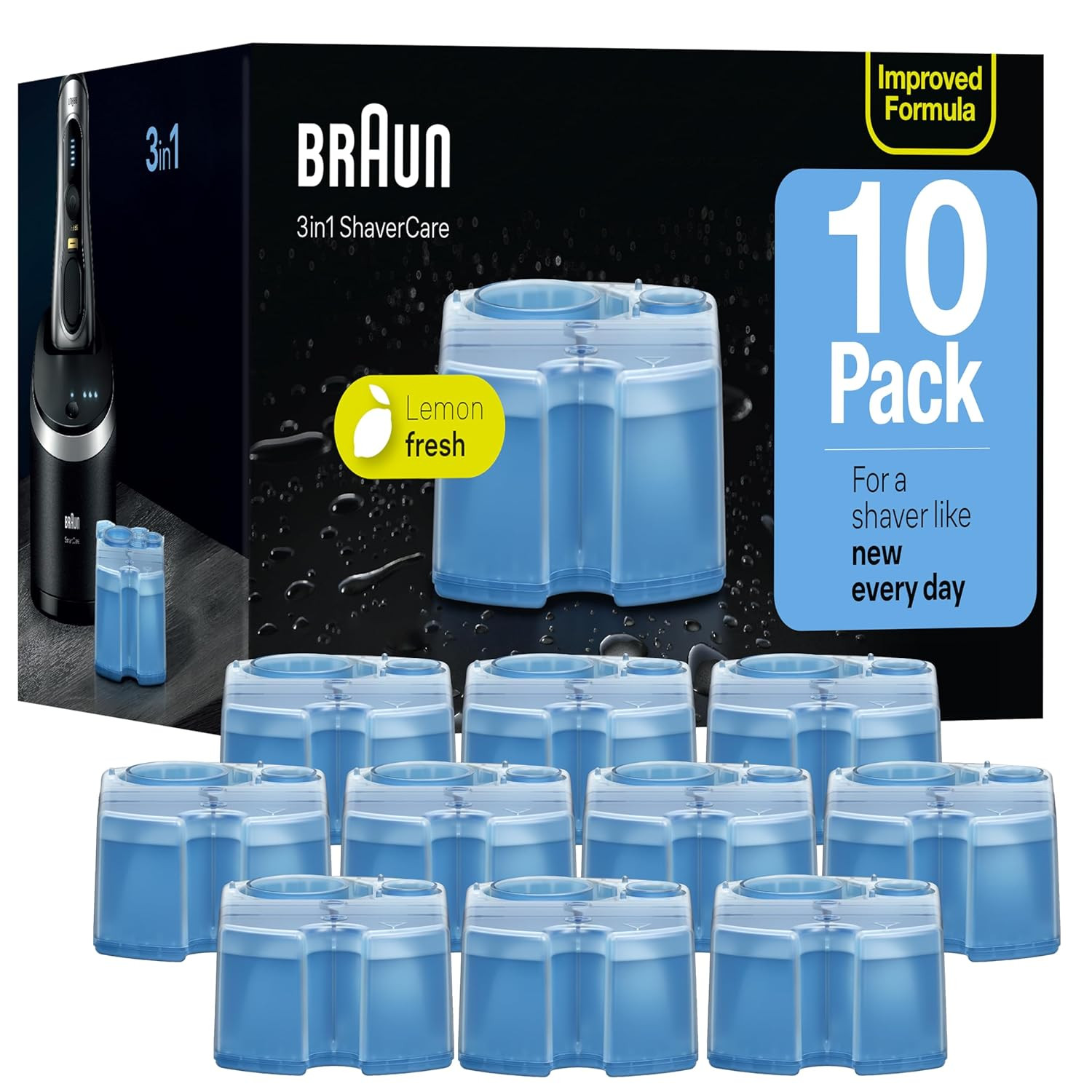 Braun Clean & Renew Refill Cartridges CCR, Replacement Shaver Cleaner Solution f