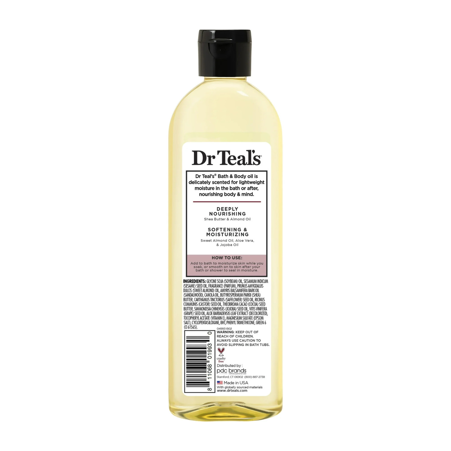 Dr Teal’s Shea Butter Moisturizing Bath & Body Oil, Daily Use, 8.8 fl oz