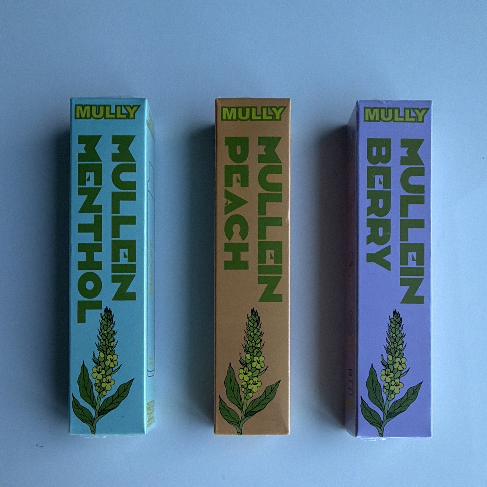 Mullein Herbal Diffuser Pen Thyme and Menthol, Berry ,PeachSmoking Alternative