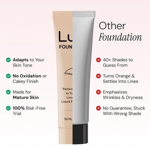 Luxe Foundation Colour Changing SPF 50, Luxe Foundation For Mature Skin