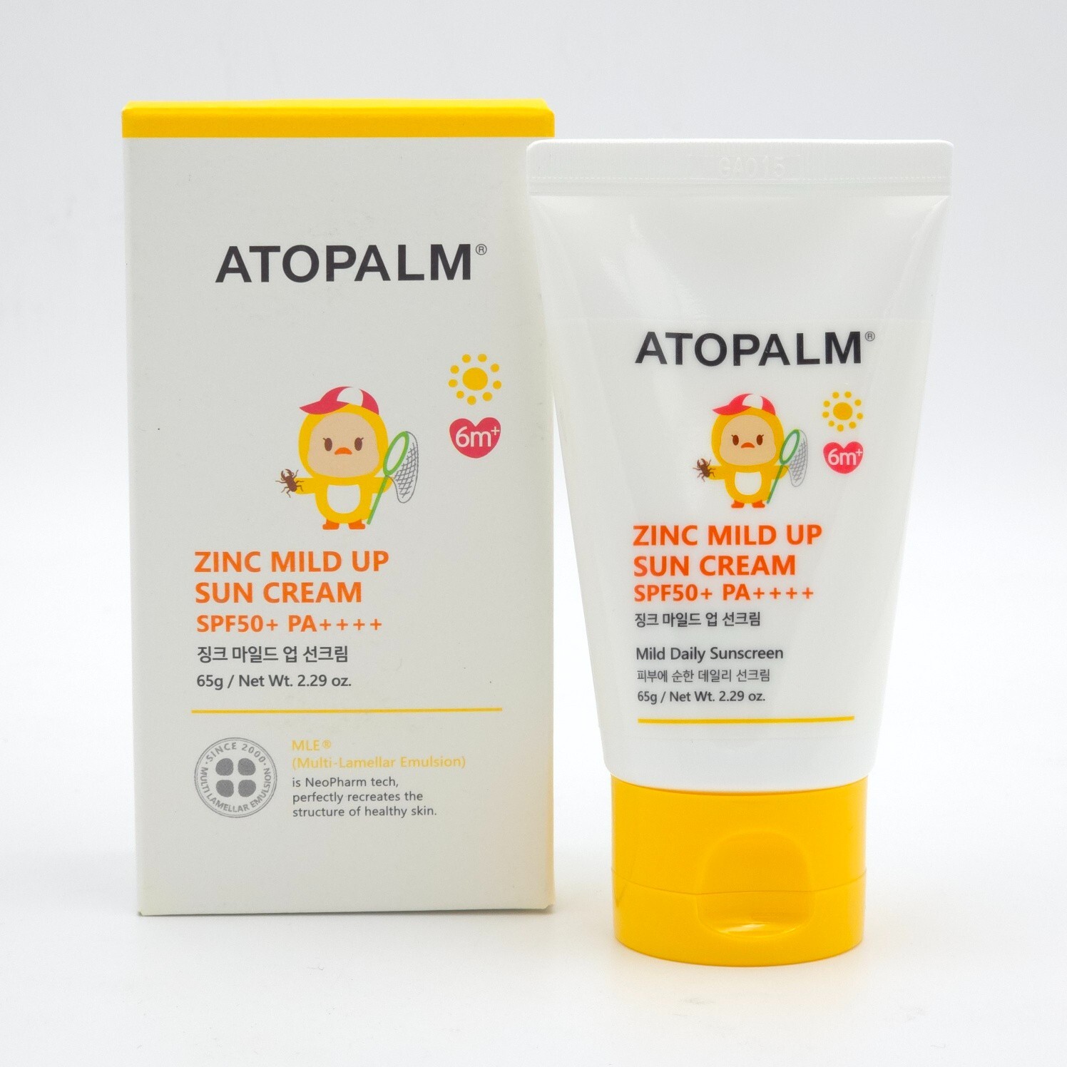 ATOPALM Zinc Mild Up Sun Cream 65g SPF50+ PA++++ Moisturizing Sunscreen K-Beauty