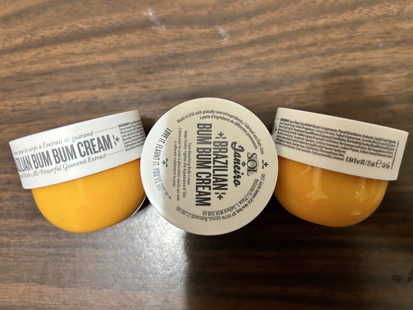 3pc Sol de Janeiro Brazilian Bum Bum Cream Travel 0.84oz/25ml Each NWOB