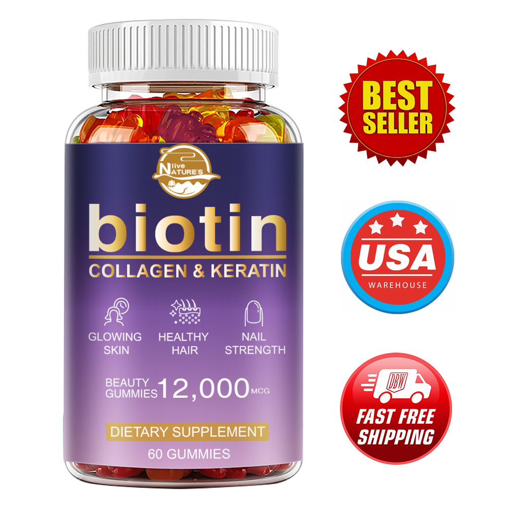 Biotin Collagen & Keratin 12,000mcg – Hair, Skin, Nails, Bone and Joint Health