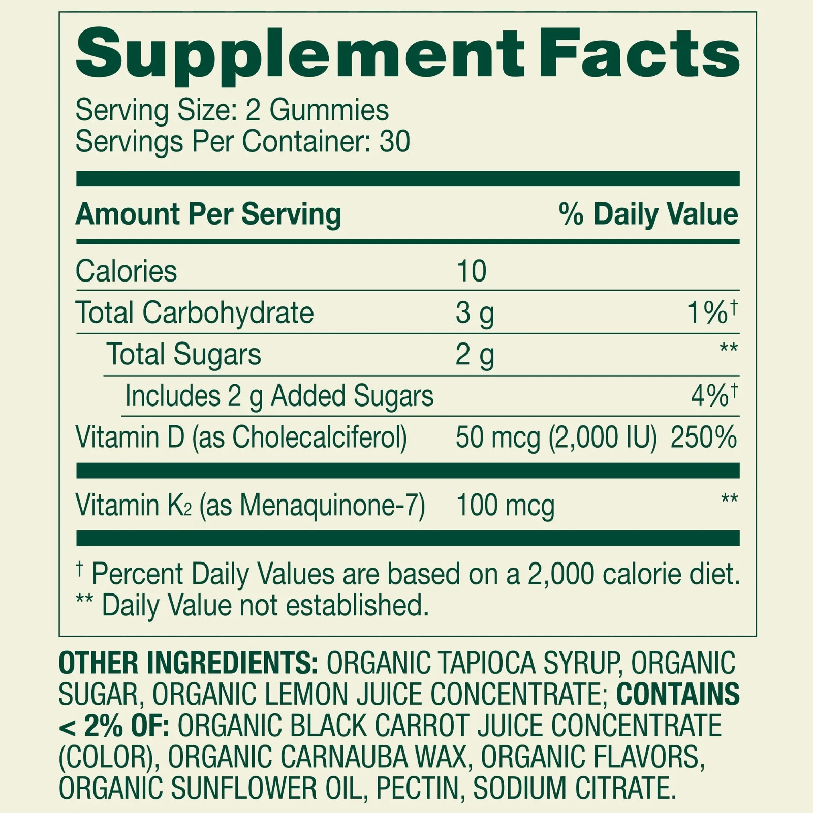 Spring Valley Vitamin K2 + D3 Gummies 2 Pack 60 Ct Bone Immune Support