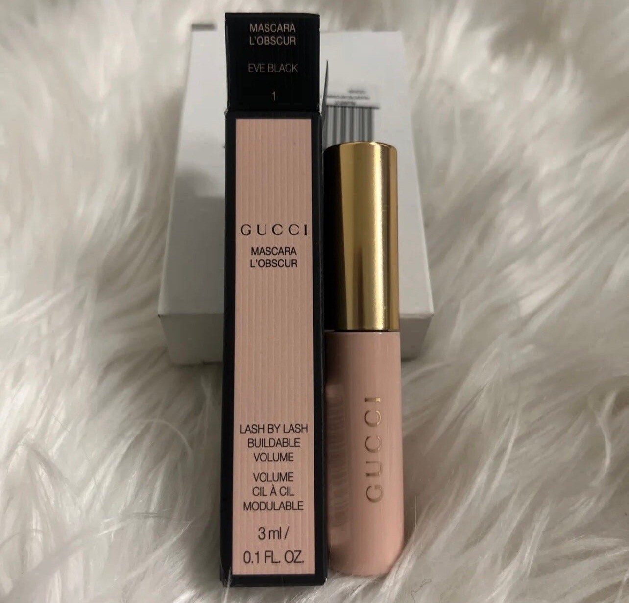 3x Gucci Mascara L’Obscur # 1 Eve Black 3 mL 0.1 Fl OZ