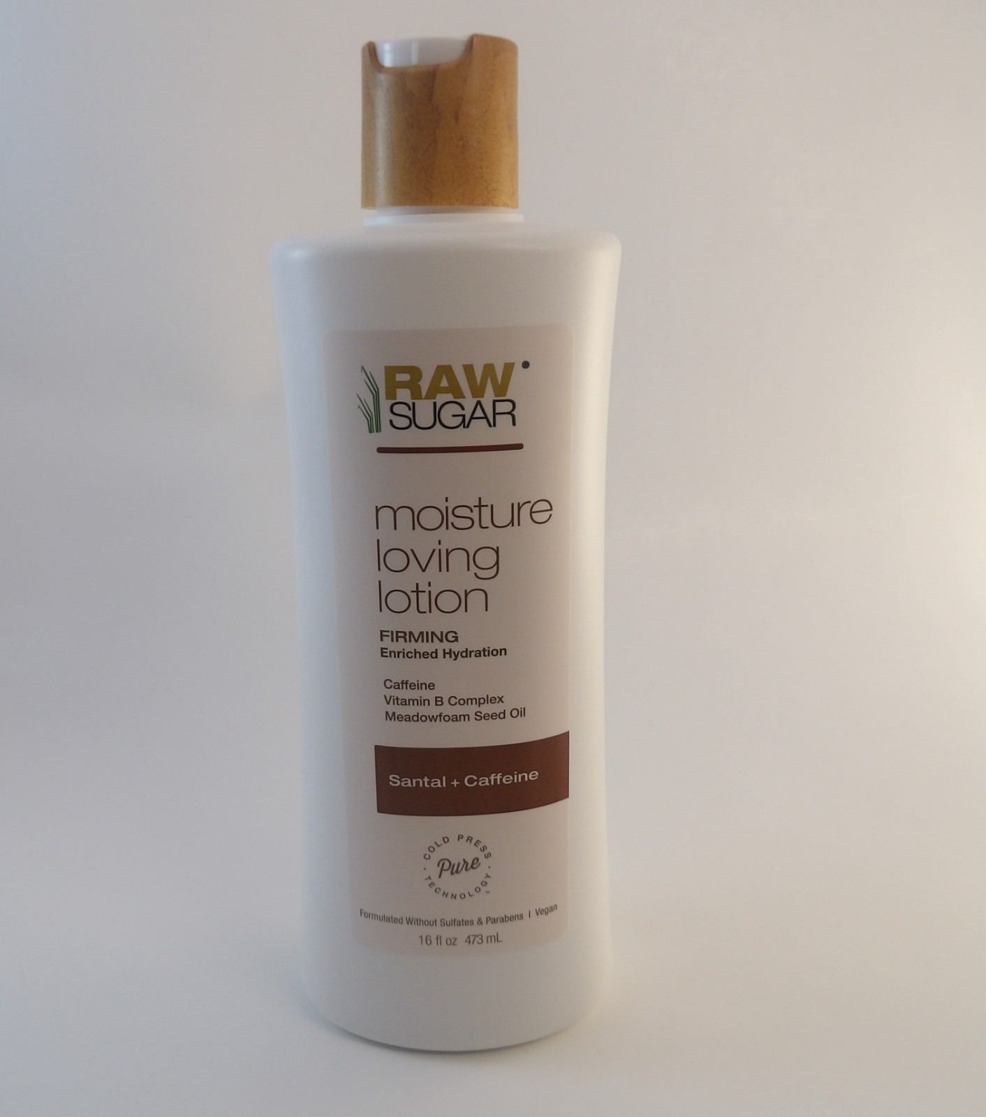 Raw Sugar Moisture Loving Firming Lotion Santal + Caffeine 16 FL Oz
