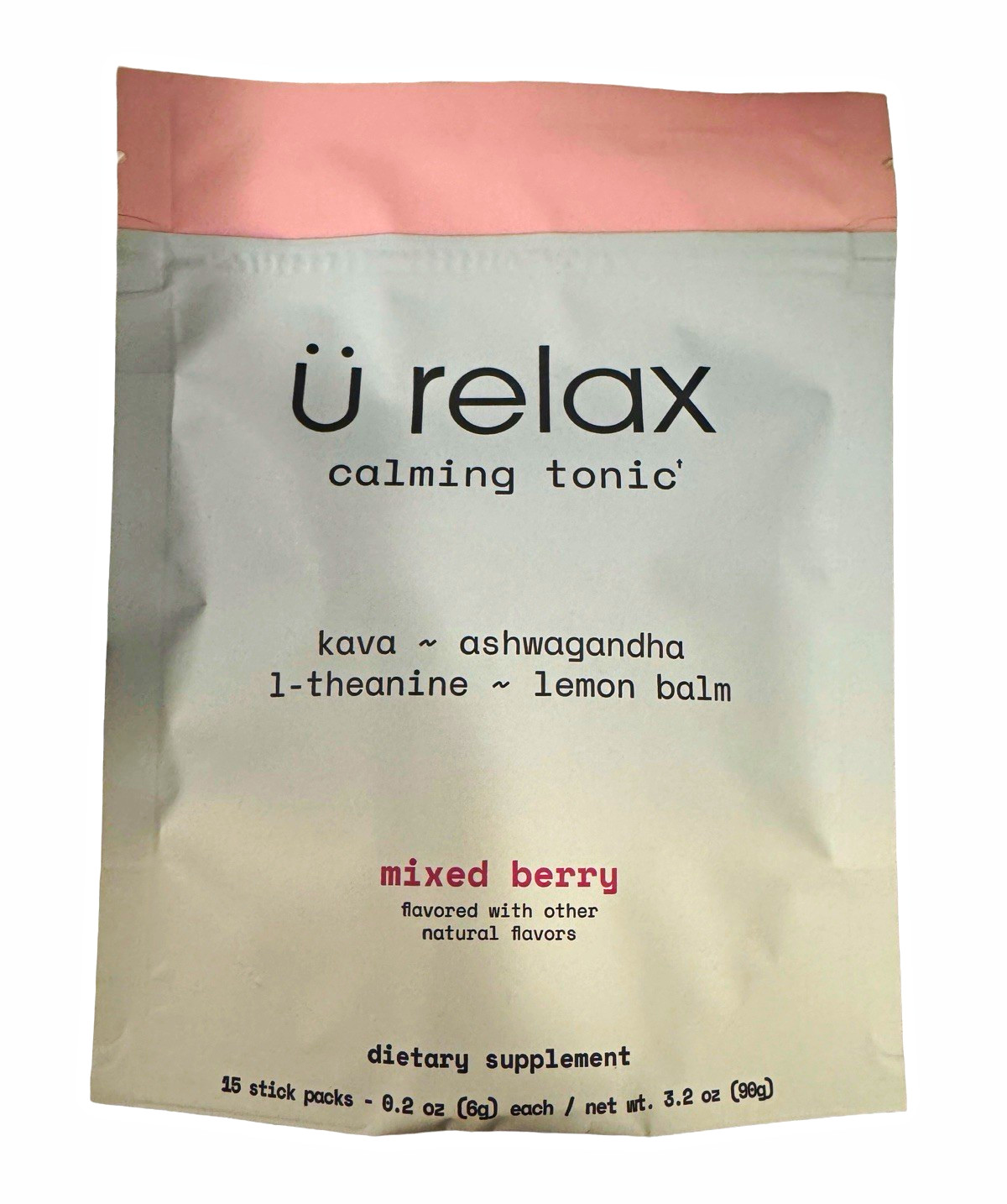 ü relax Calming Tonic Powder Stress Relief, Mixed Berry, Sugar Free 15 Packs