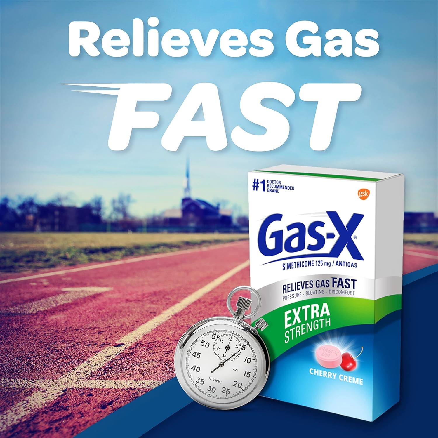 Extra Strength Chewable Gas Relief Tablets with Simethicone 125 Mg for Bloating
