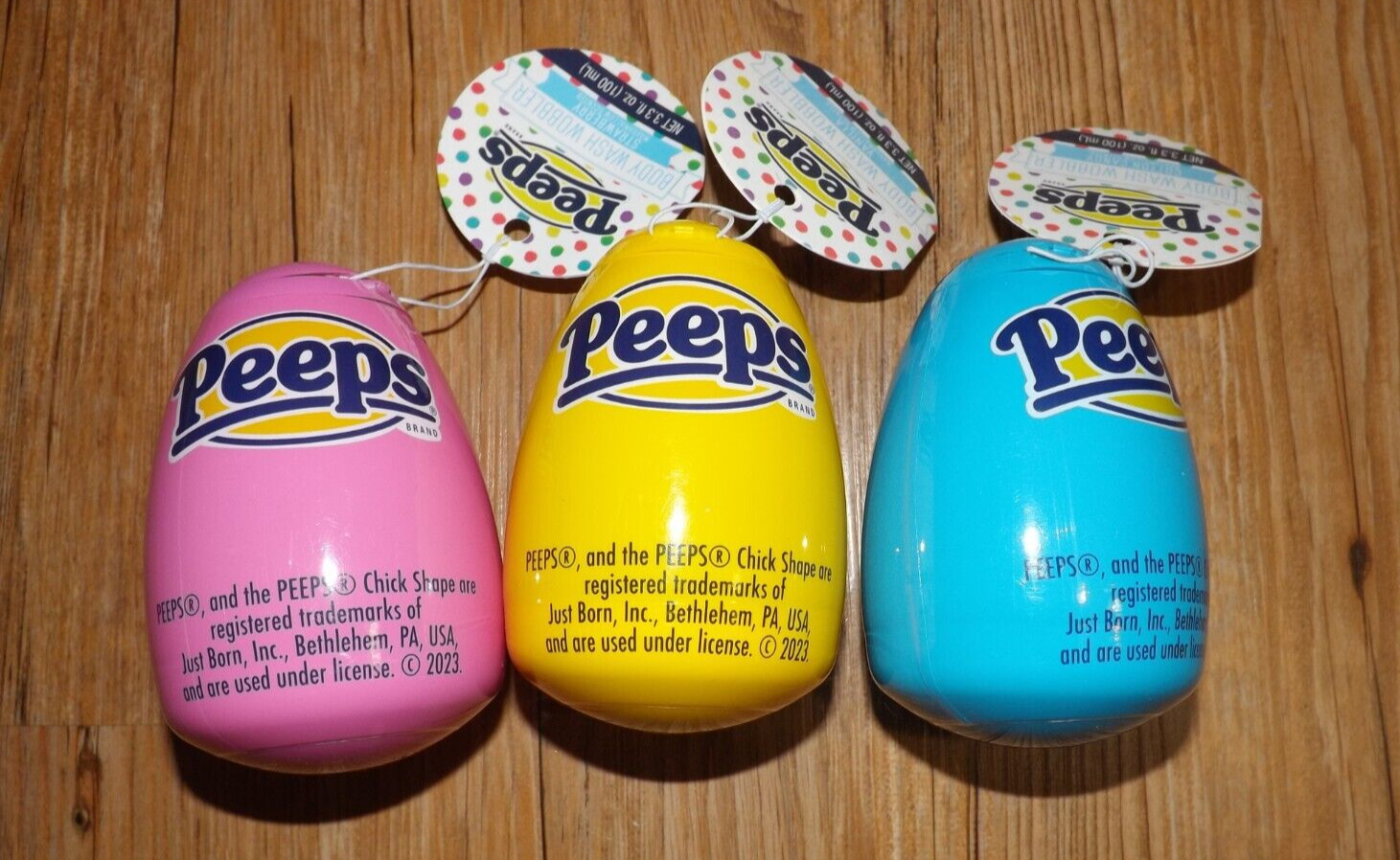 3 NEW PEEPS Marshmallow scented body wash wobble cotton candy vanilla strawberry