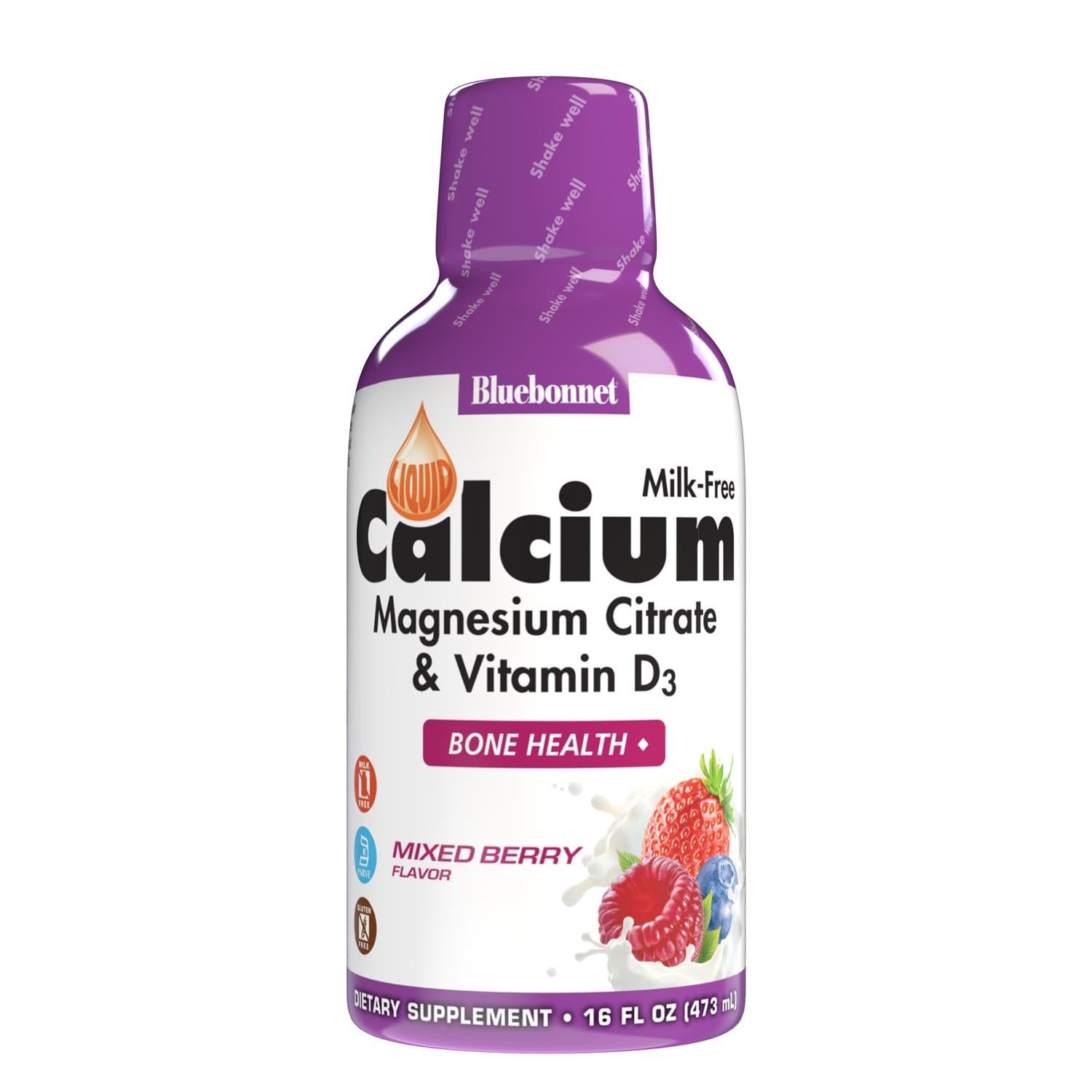 Bluebonnet Nutrition Liquid Calcium Citrate, Magnesium, Vitamin D3, Bone Heal…