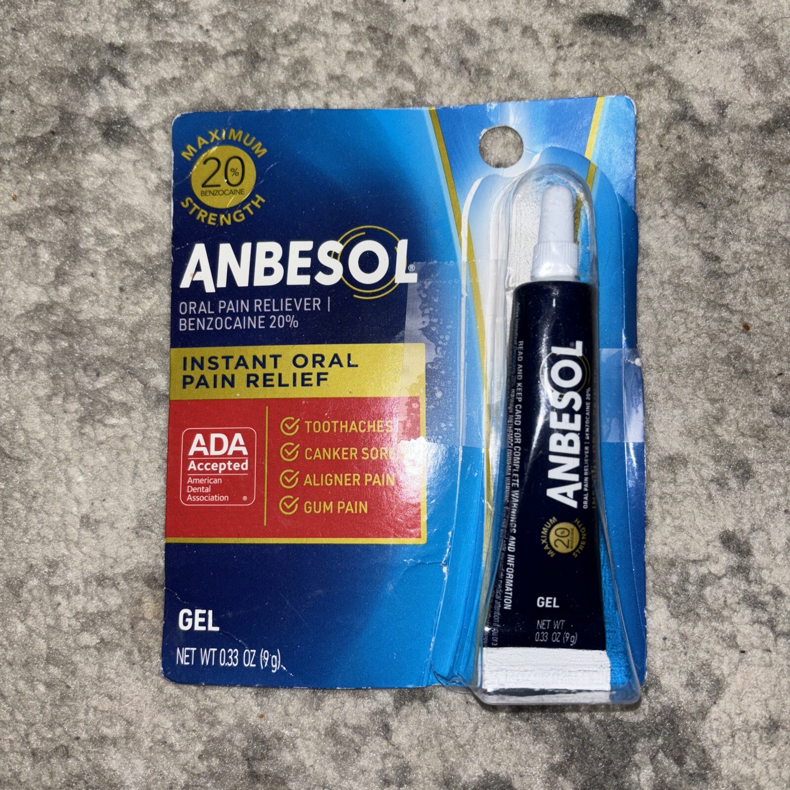Anbesol Maximum Strength Oral Pain Relief Gel – 0.33 oz Exp 2/26