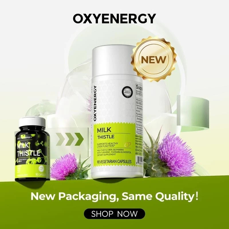 Oxyenergy Milk Thistle Liver Detox & Colon Cleanse,Natural Liver Health Support