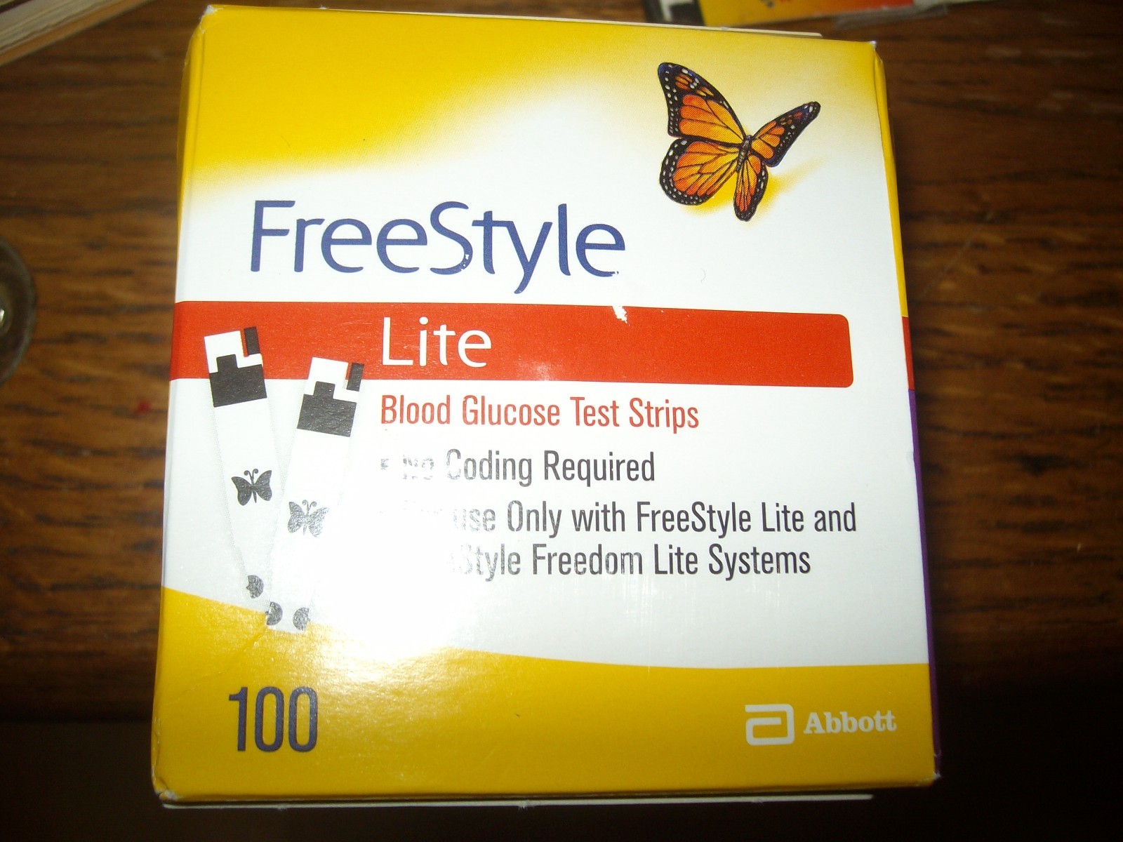 Abbott Freestyle Lite Diabetic Blood Glucose Test Strips 100 Count Exp 01/31/202