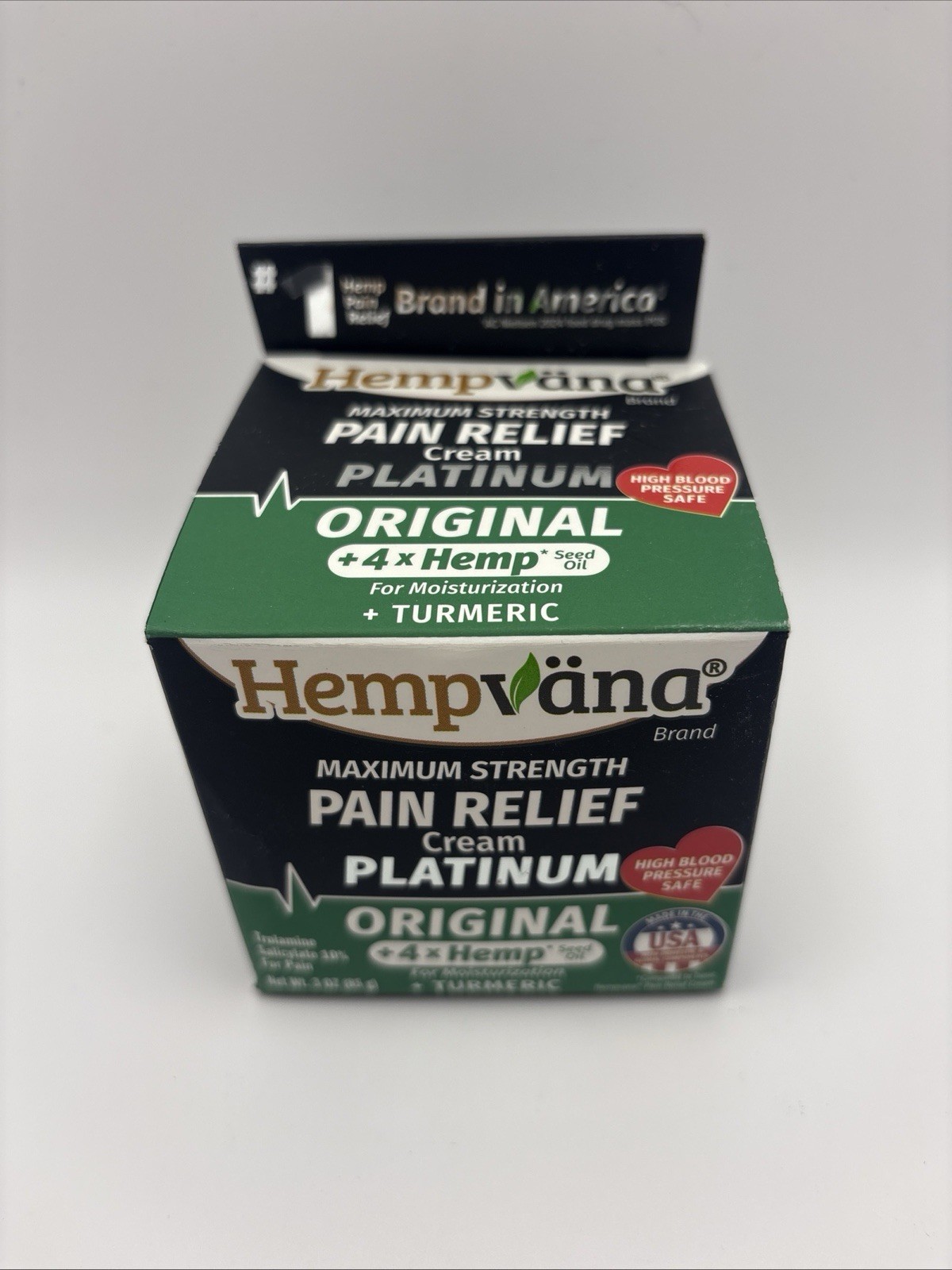 As Seen On TV Hempvana Platinum Pain Cream with 4 TIMES Seed Oil Expires 12/2027