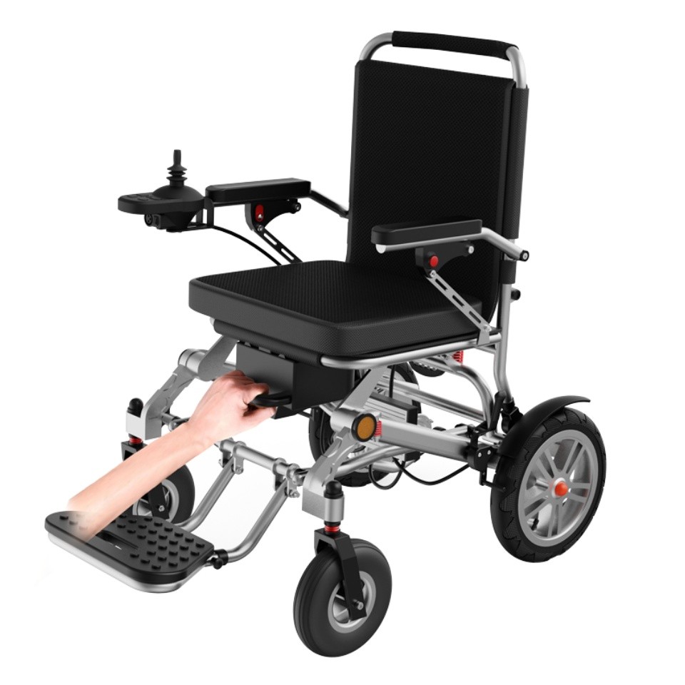 38LB Lightweight Foldable Electric Wheelchairs For Adults All Terrain 500W Moter