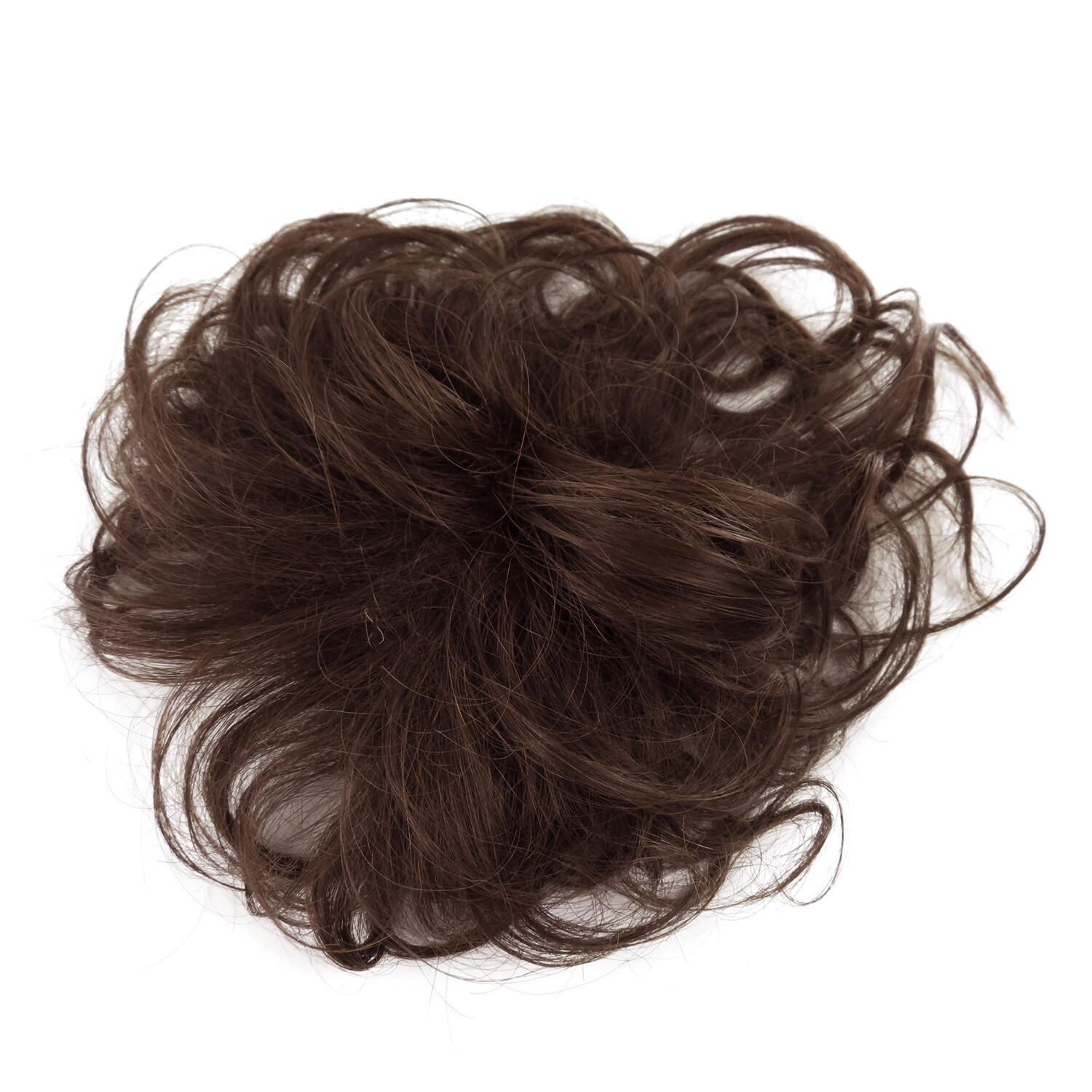 Short Wavy Curly Hair Crown Topper Human Hair Replacement for Women’s Thin Hair