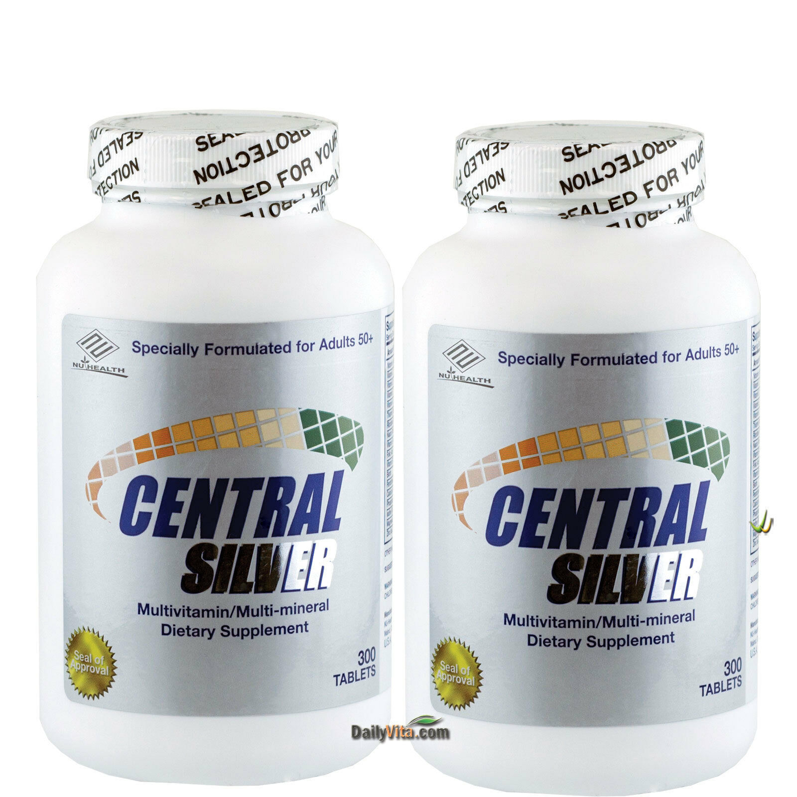 2 x NuHealth Complete Central Silver Senior Multivitamin 300 Tablets