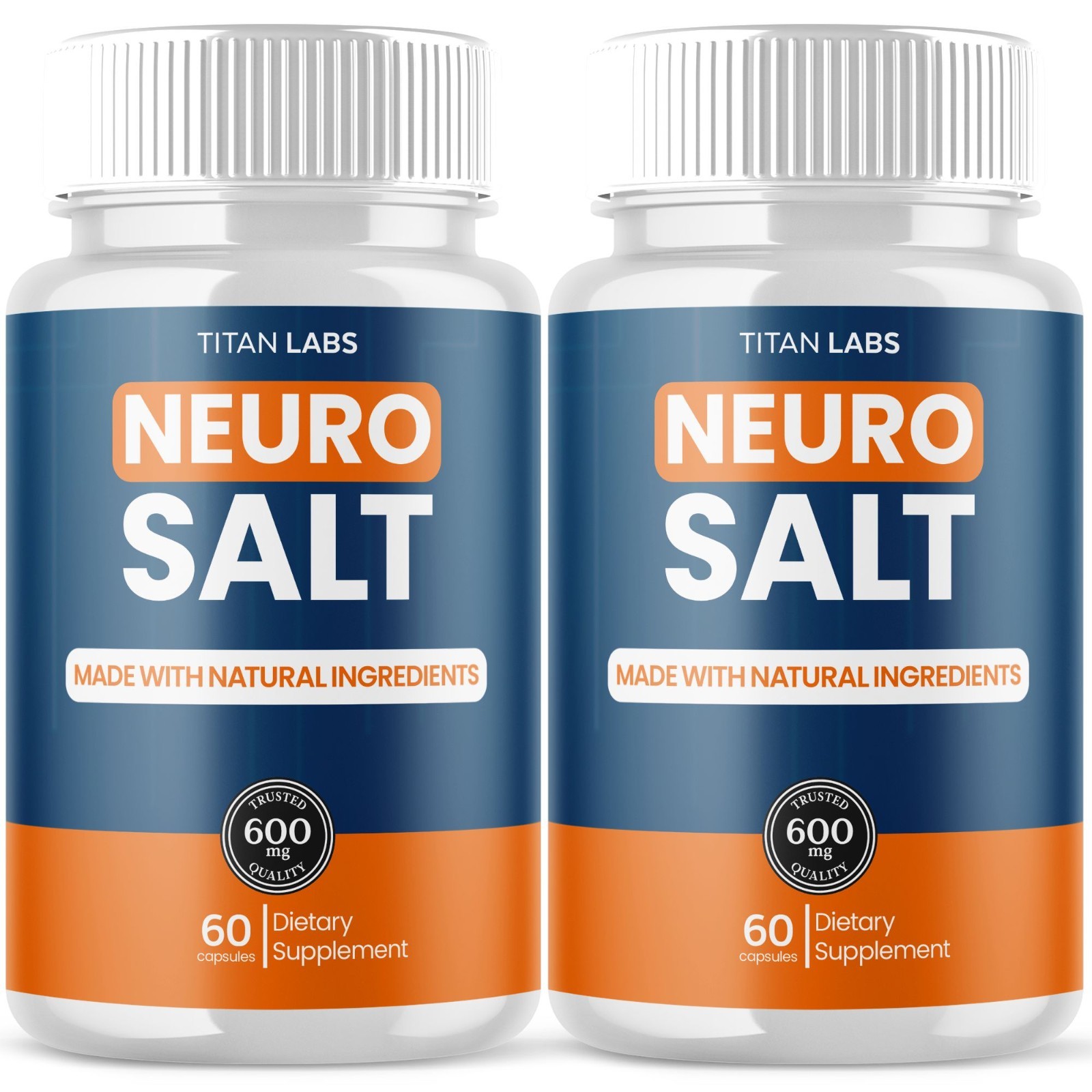 (2 Pack) Neuro Salt Nootropic All Natural Brain Supplement NeuroSalt 120 Capsule