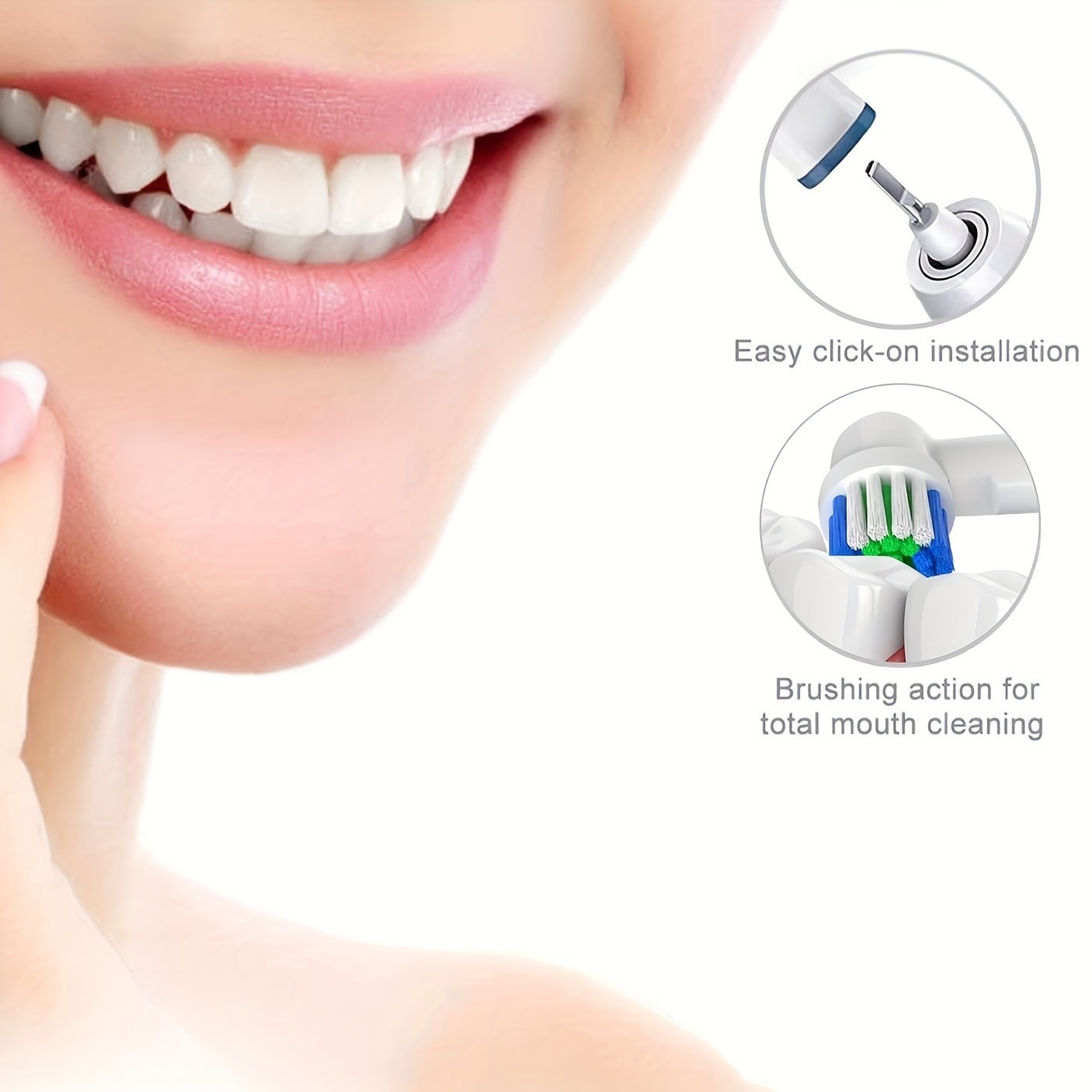 20PCS Precision Electric Toothbrush Replacement Fit For Oral Braun Brush Heads