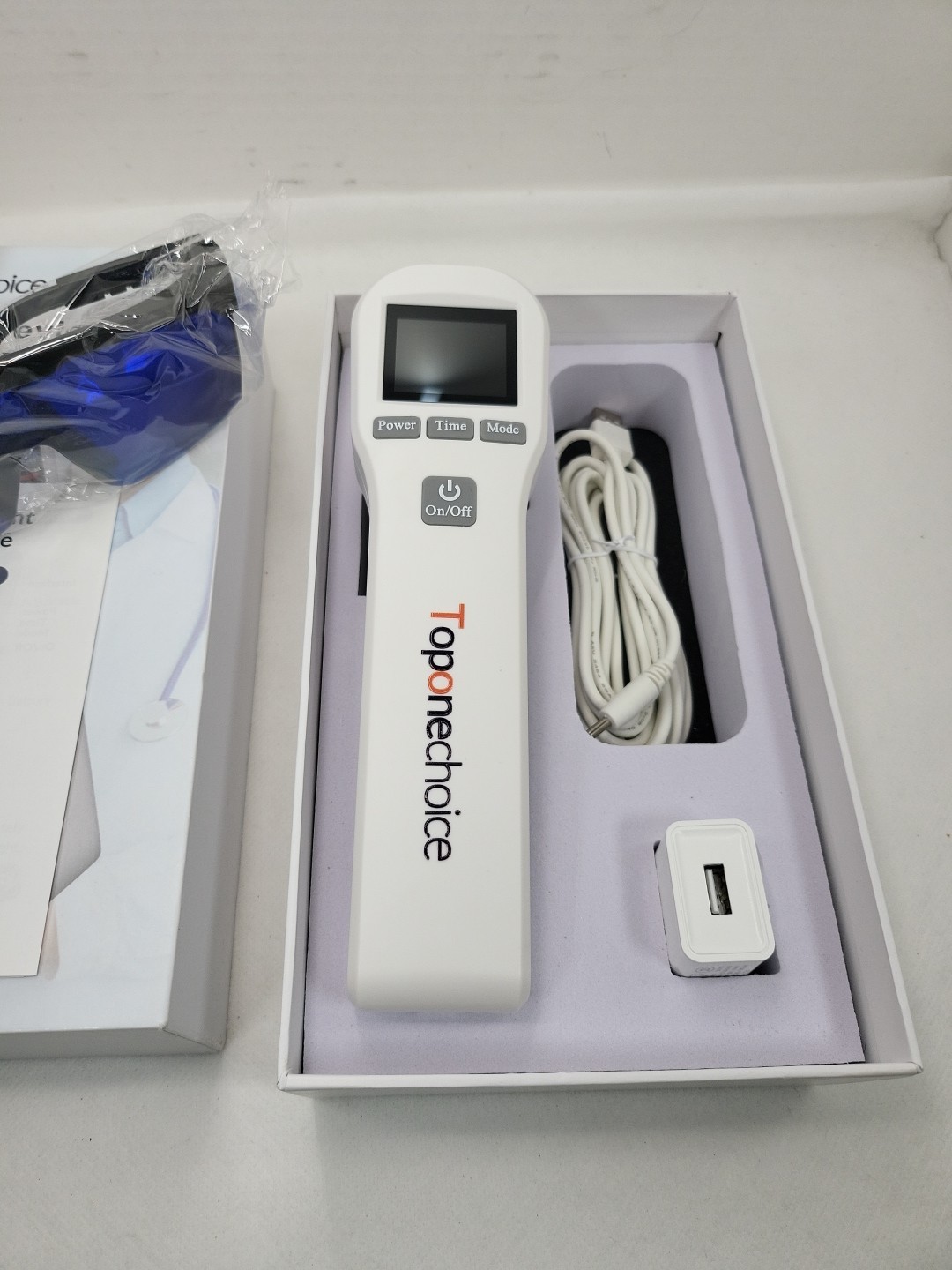 Toponechoice Red Light Therapy Device, 4x808nm+16x650nm Treatment *Open Box*