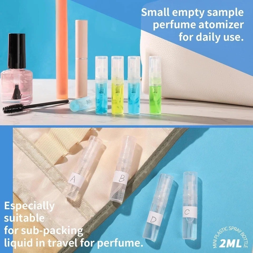 60PCS 2Ml Clear Mini Spray Bottles – Empty Fine Mist Containers