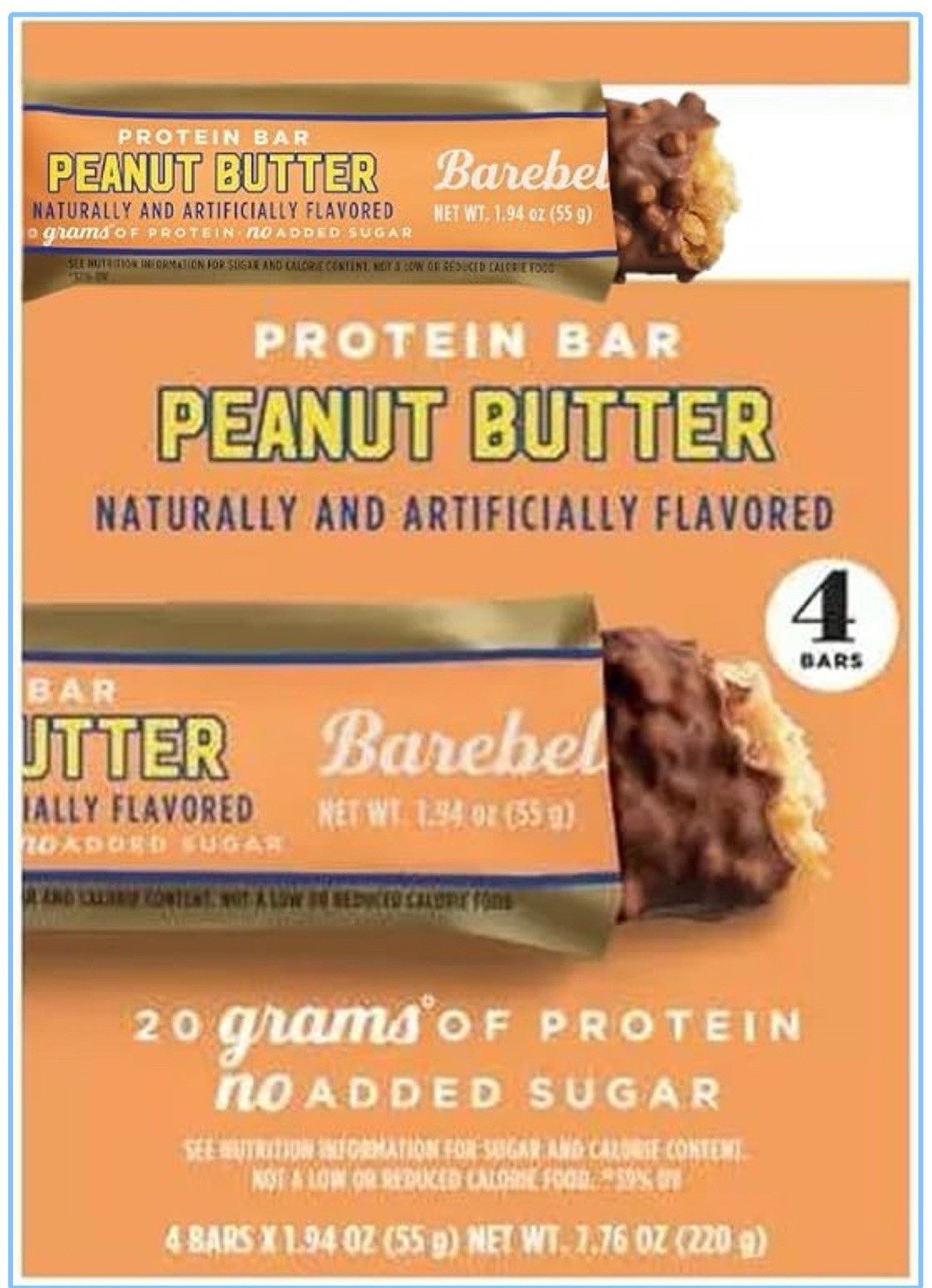 Barebells Peanut Butter Protein Bars – 4 Bars in a Box – 3 BOXES