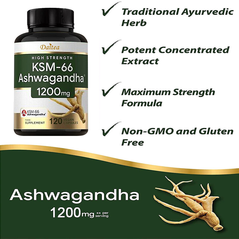 KSM-66 Ashwagandha 1200 Mg – Balance Mood, Reduce Stress,Increase Stamina