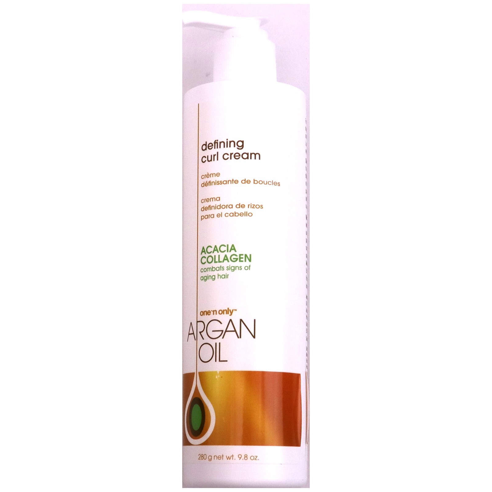 One ‘N Only Defining Curl Cream 9.8 oz Argan Oil Frizz Control for Curly Hair