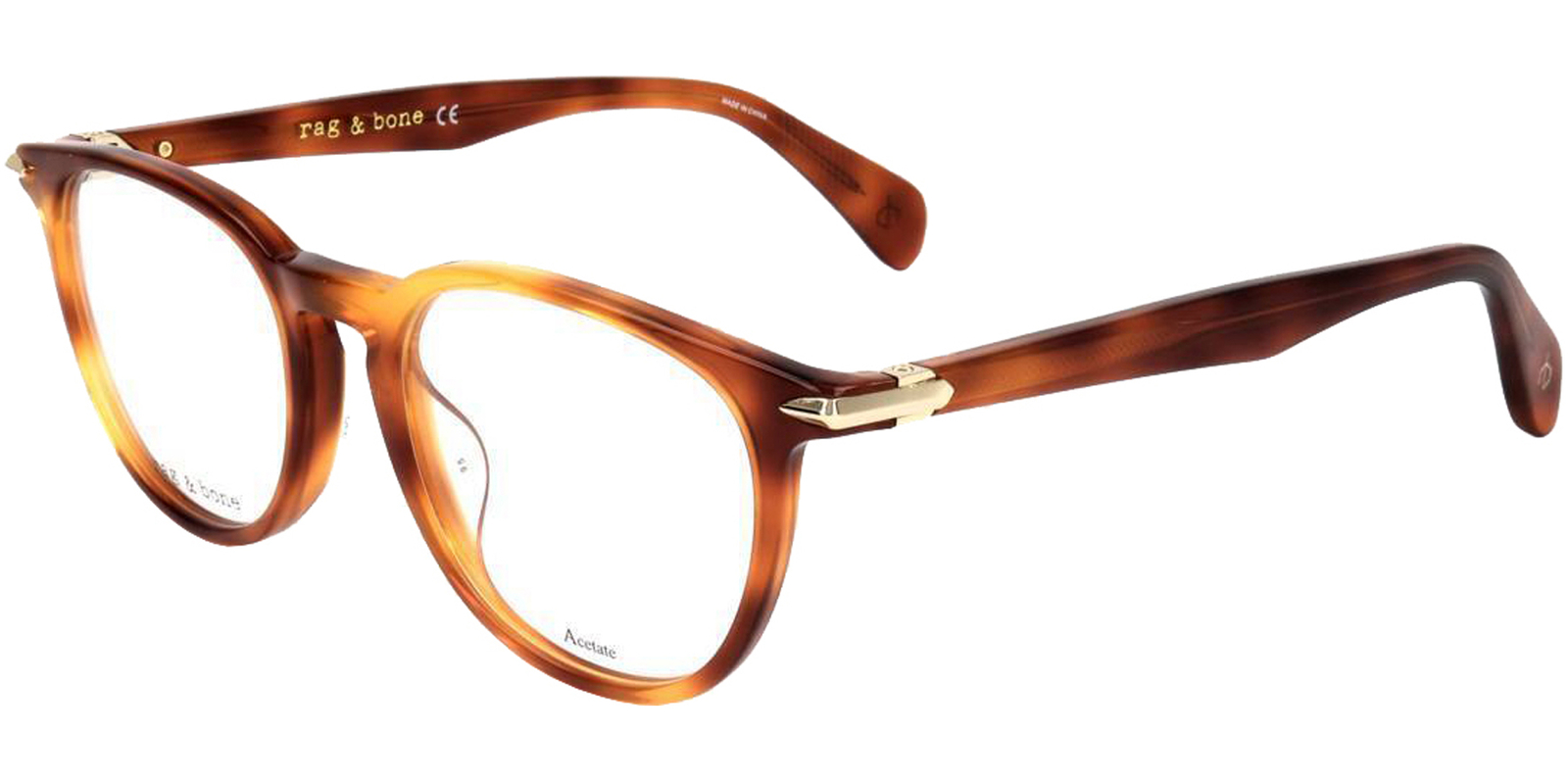 Rag & Bone Men’s Havana Round Eyeglass Frames – RNB7028G 005L 20