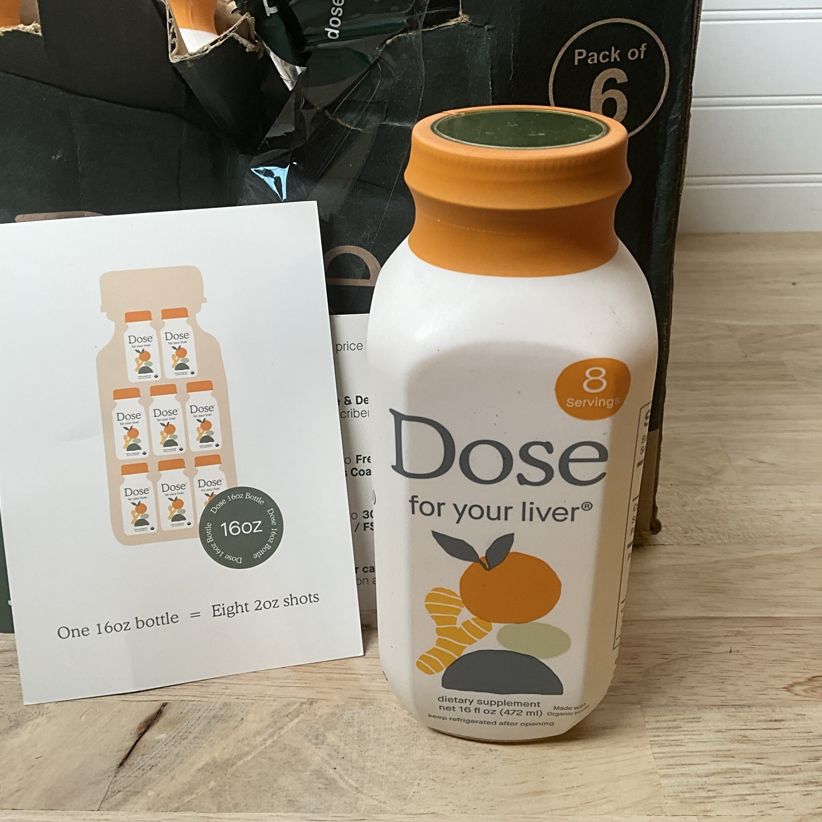 DOSE For Your Liver – Optimal Liver Function/Liver Cleanse 16oz x 6PACK NIB