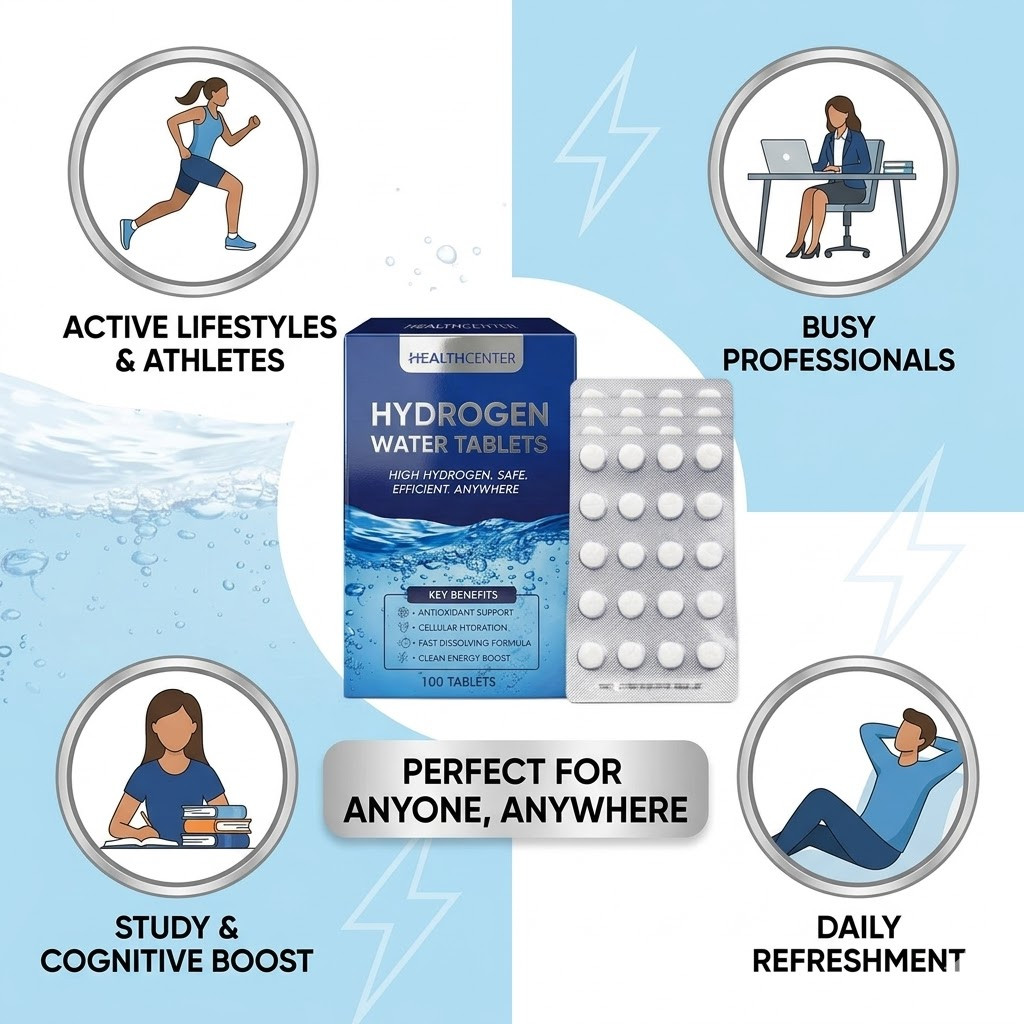 100ct Molecular Hydrogen H2 Tablets Fast Dissolve Magnesium Energy