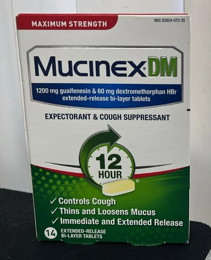 Mucinex 12 HR Expectorant Cough Suppressant 14 tablets Exp 10/26