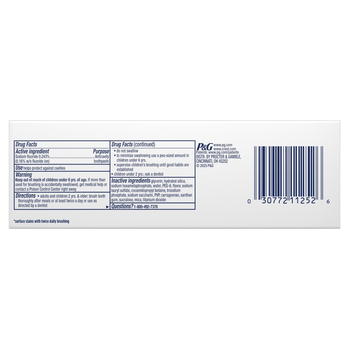 Crest 3D White Brilliance Vibrant Toothpaste – Peppermint – 4.6oz/2pk