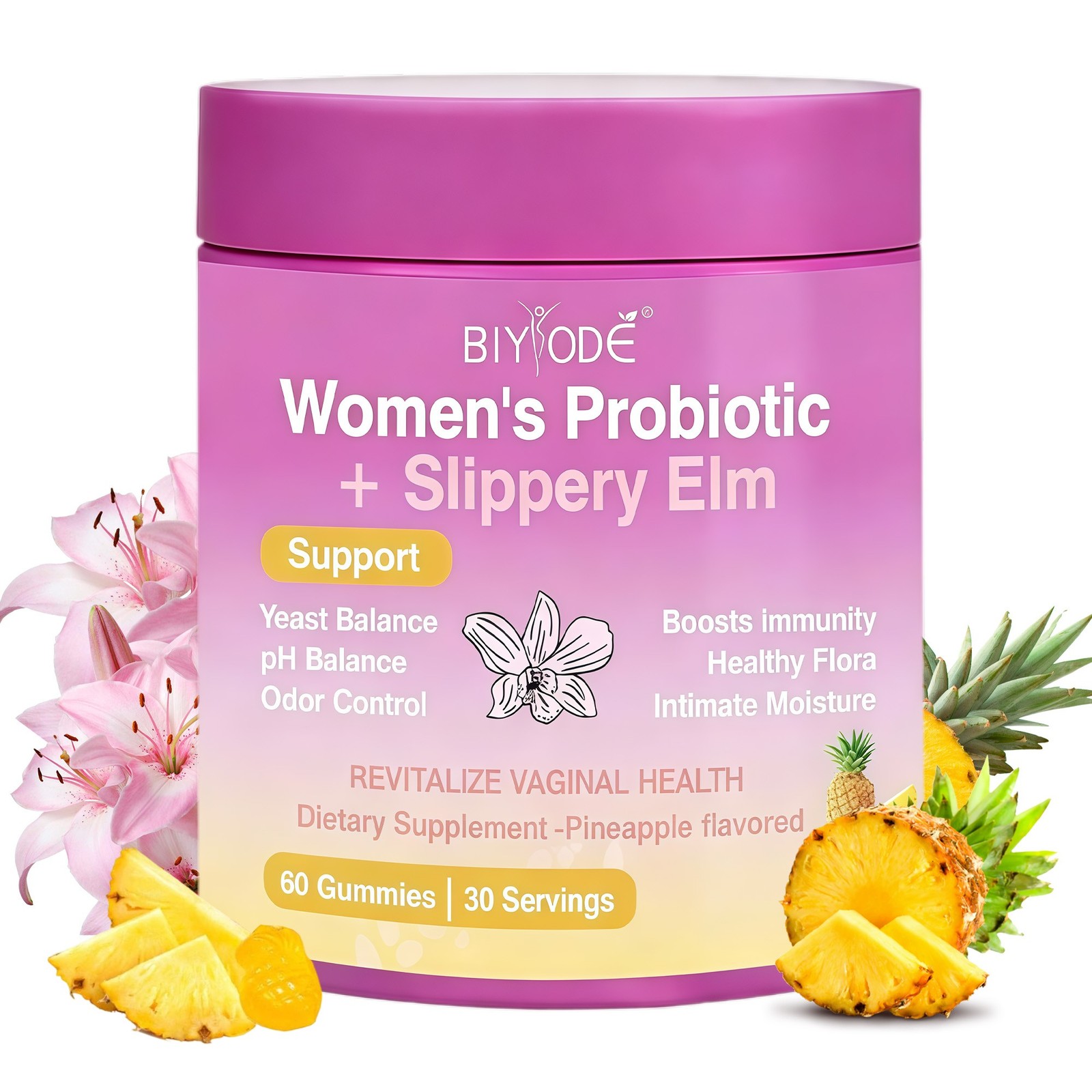 Probiotic 60 Gummies – Women’s Health, Vaginal Health, Balances Vaginal PHO