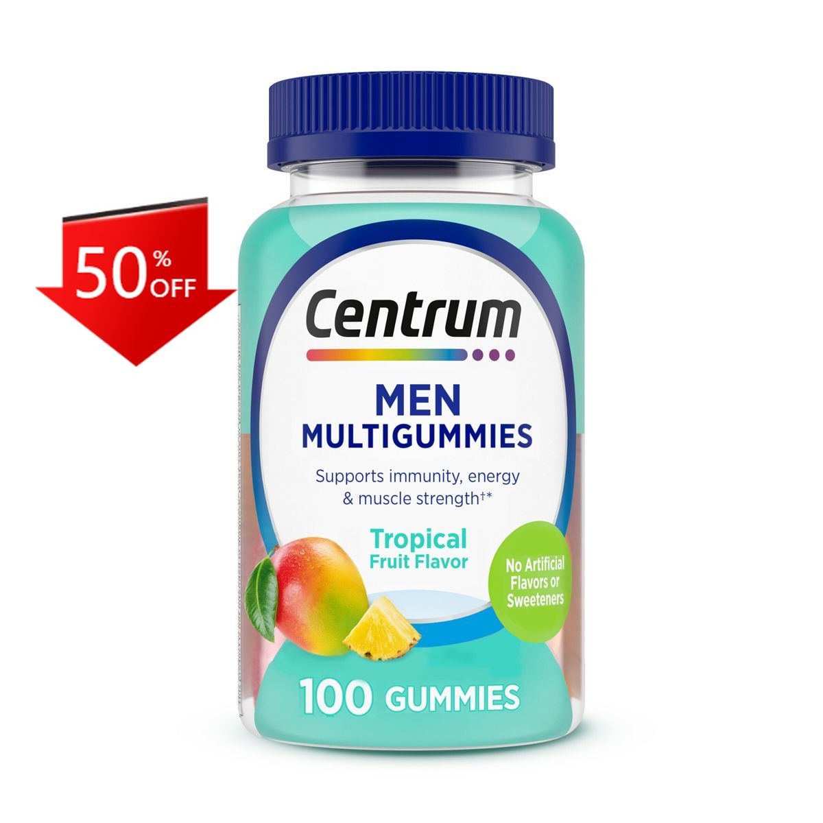 Centrum Men’s Multivitamin Gummies – Tropical Fruit – 100ct: Vitamins, 9.63 oz
