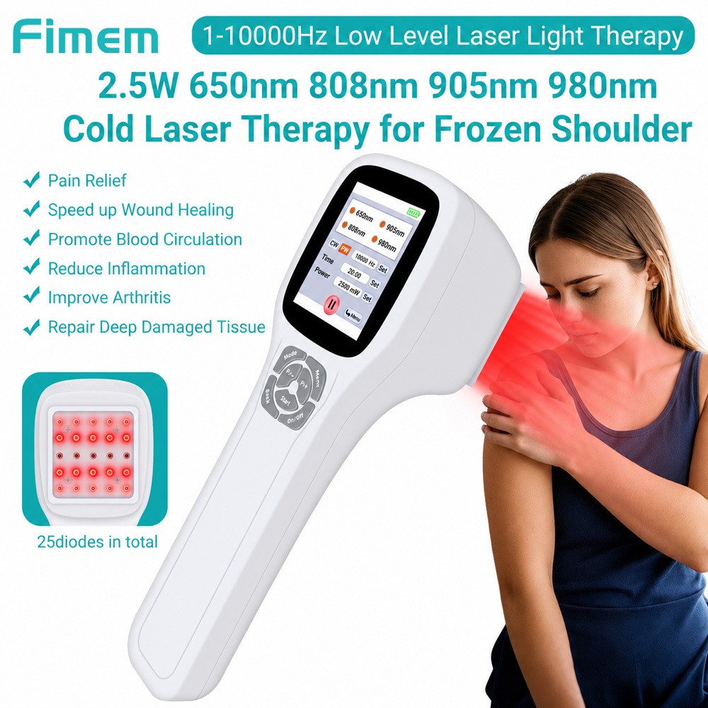 Touchscreen 2.5W Low Level Laser Light Therapy For Chronic Pain Relief 25 Diodes