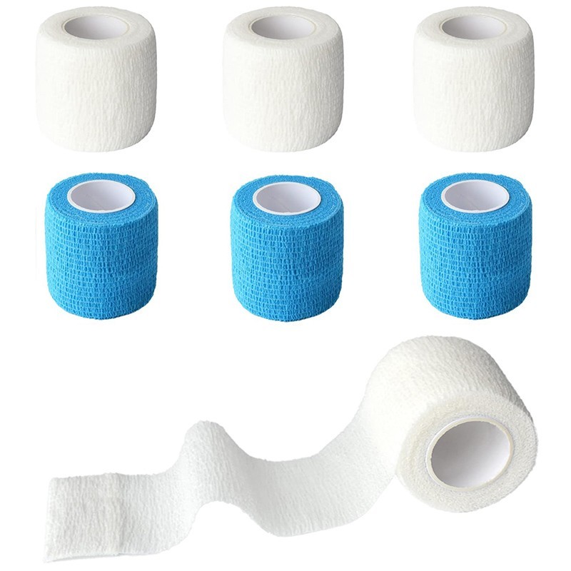 6 Pack Self-Adhesive Bandage Wrap 2 Inch X 5 Yards Cohesive Breathable Vet Wrap