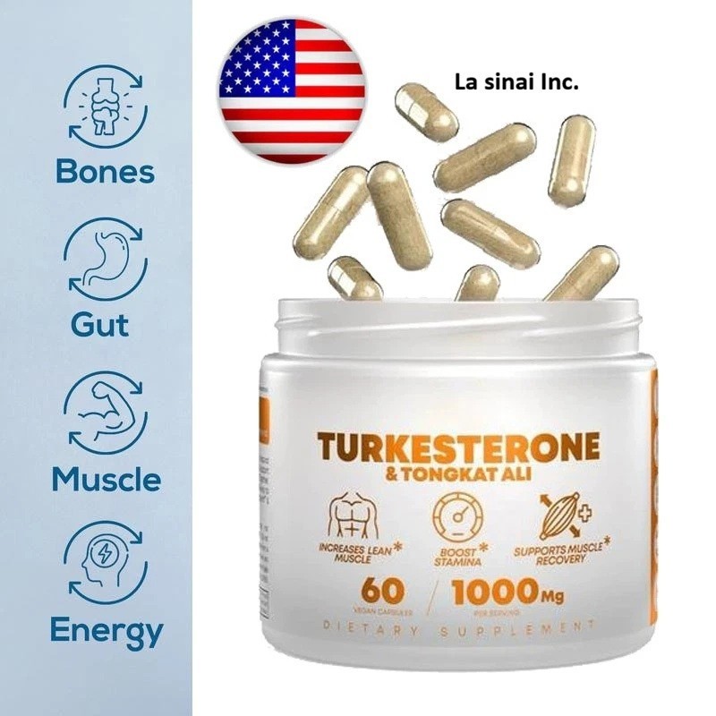 Turkesterone Recovery Mg Muscle 1000 Natural Growth Supplement & 60 Capsules Pcs