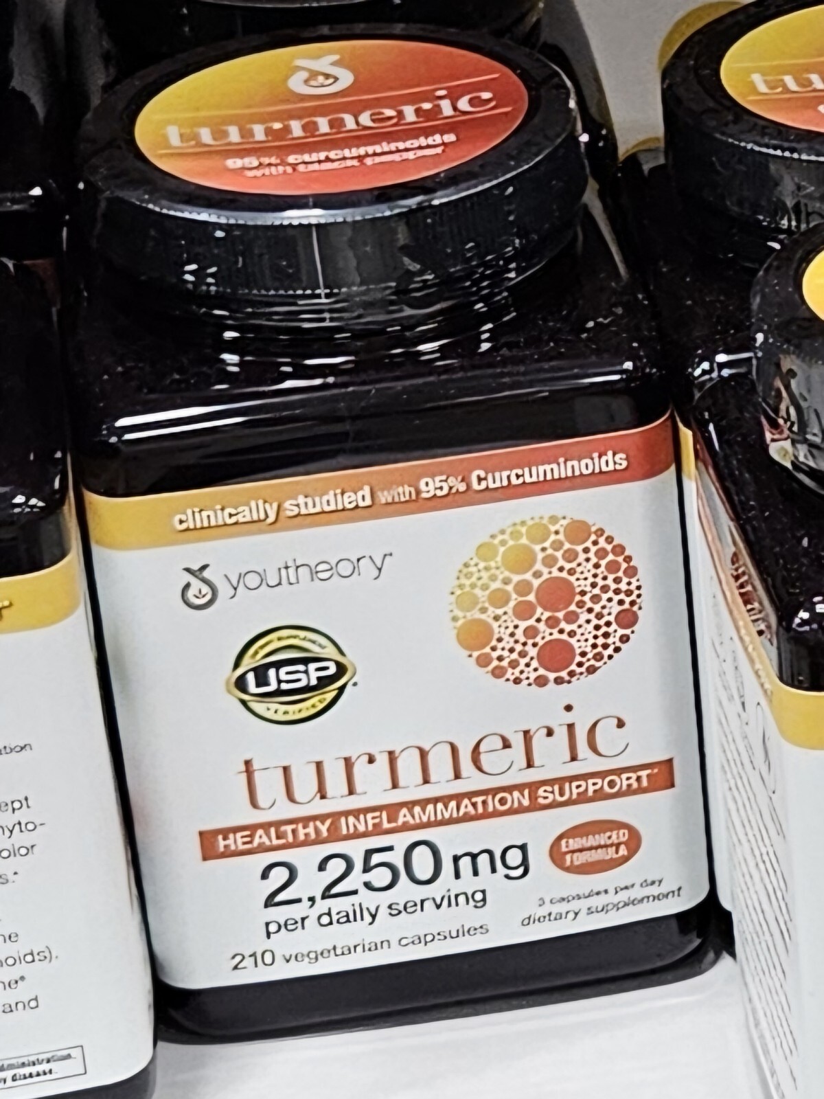 Youtheory Turmeric Extra Strength Formula 2,250 mg., 210 Capsules