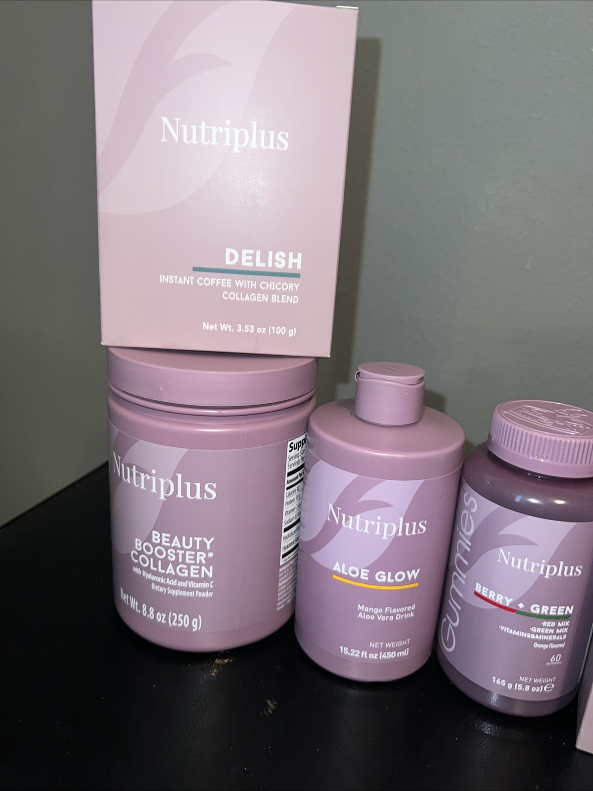 5 Farmasi Products Collagen Powder Coffee Chicory Spirulina And Berry Green